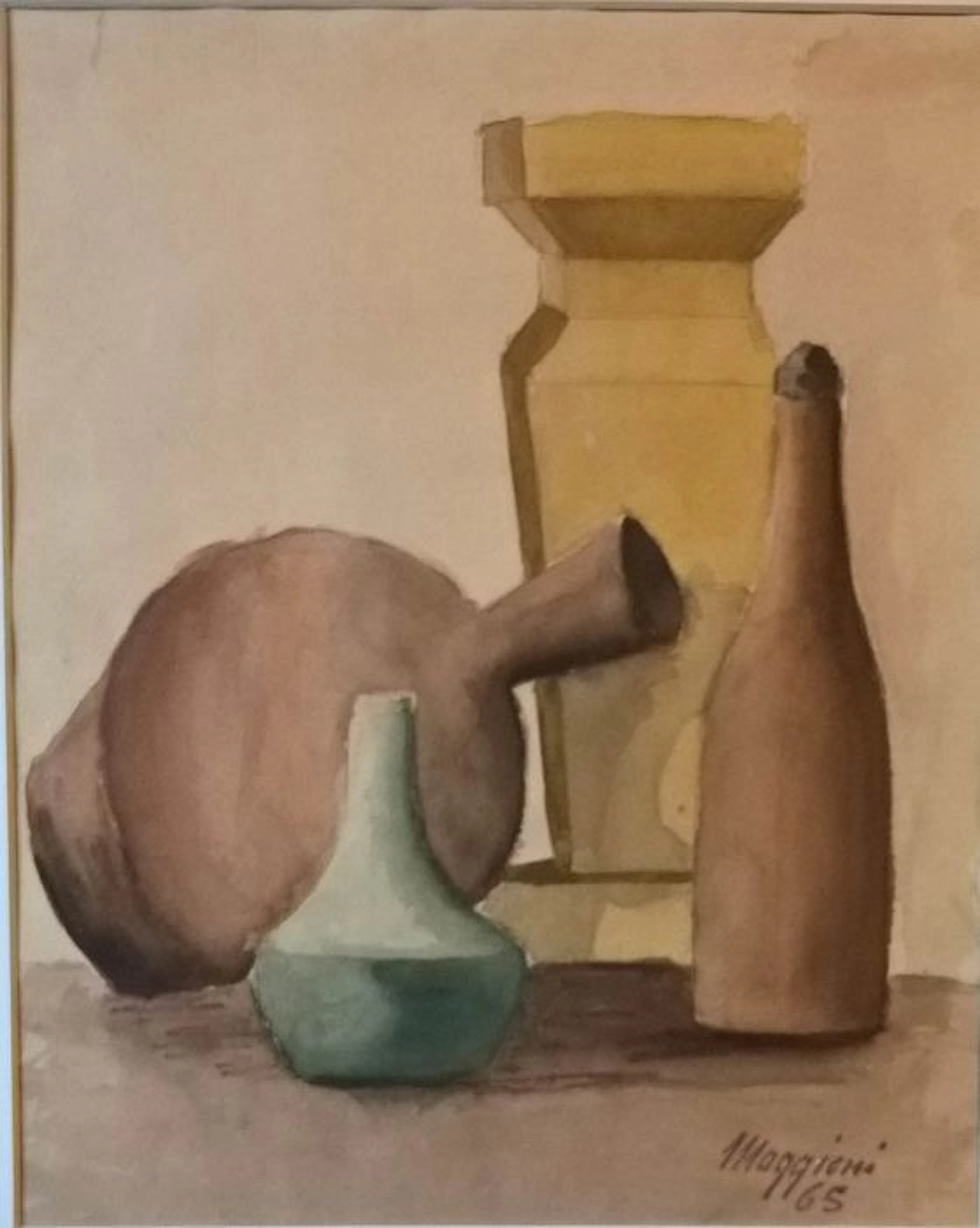 Piero Maggioni - Still life with bottles