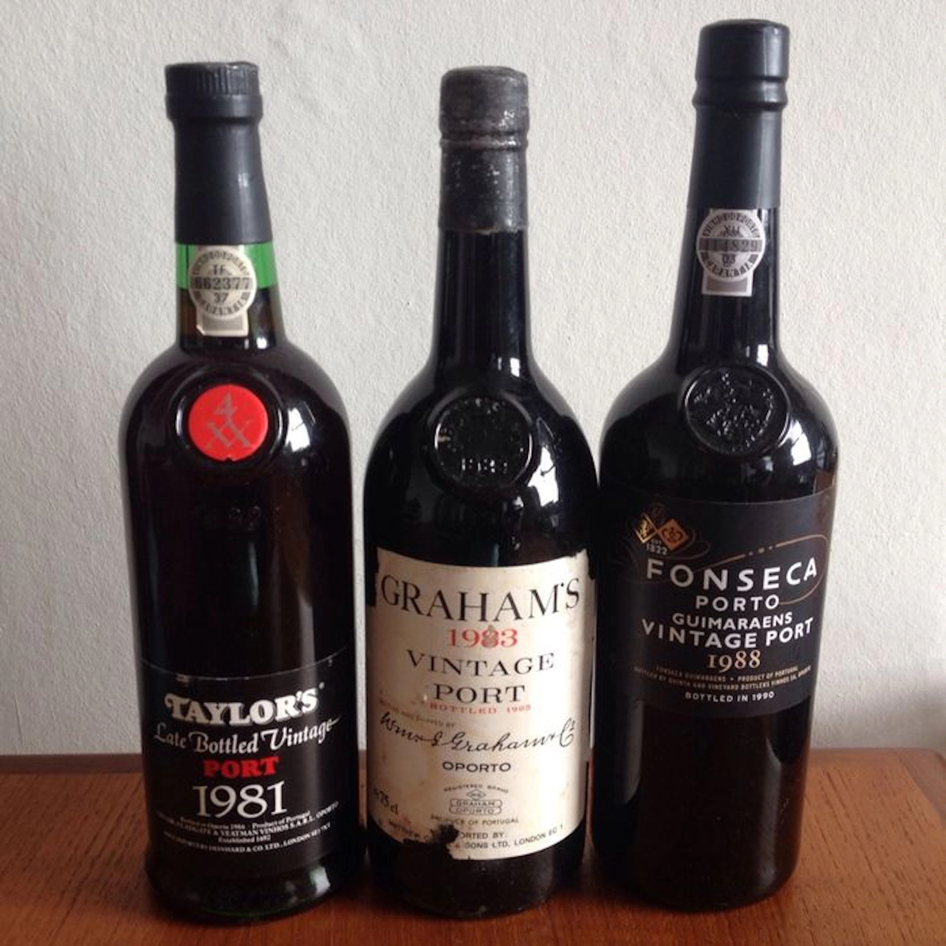 1983 Graham's Vintage Port & 1988 Fonseca Guimaraens Vintage Port & 1981 Taylor's LBV Port - 3 bottles 75cl