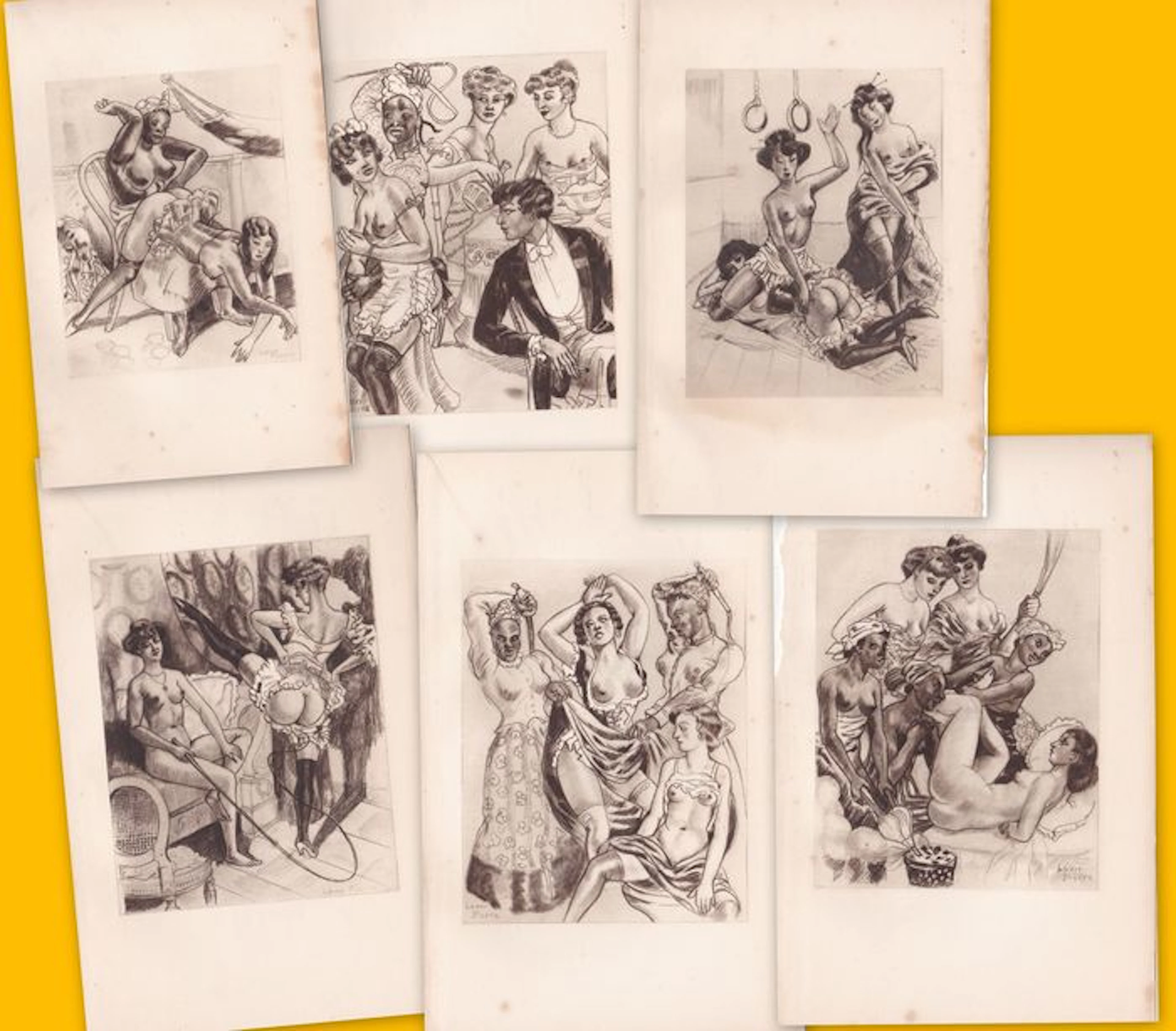 Arte Grafica; 6 stampine francesi di Fontana (Leo Fontan) - Anni '30