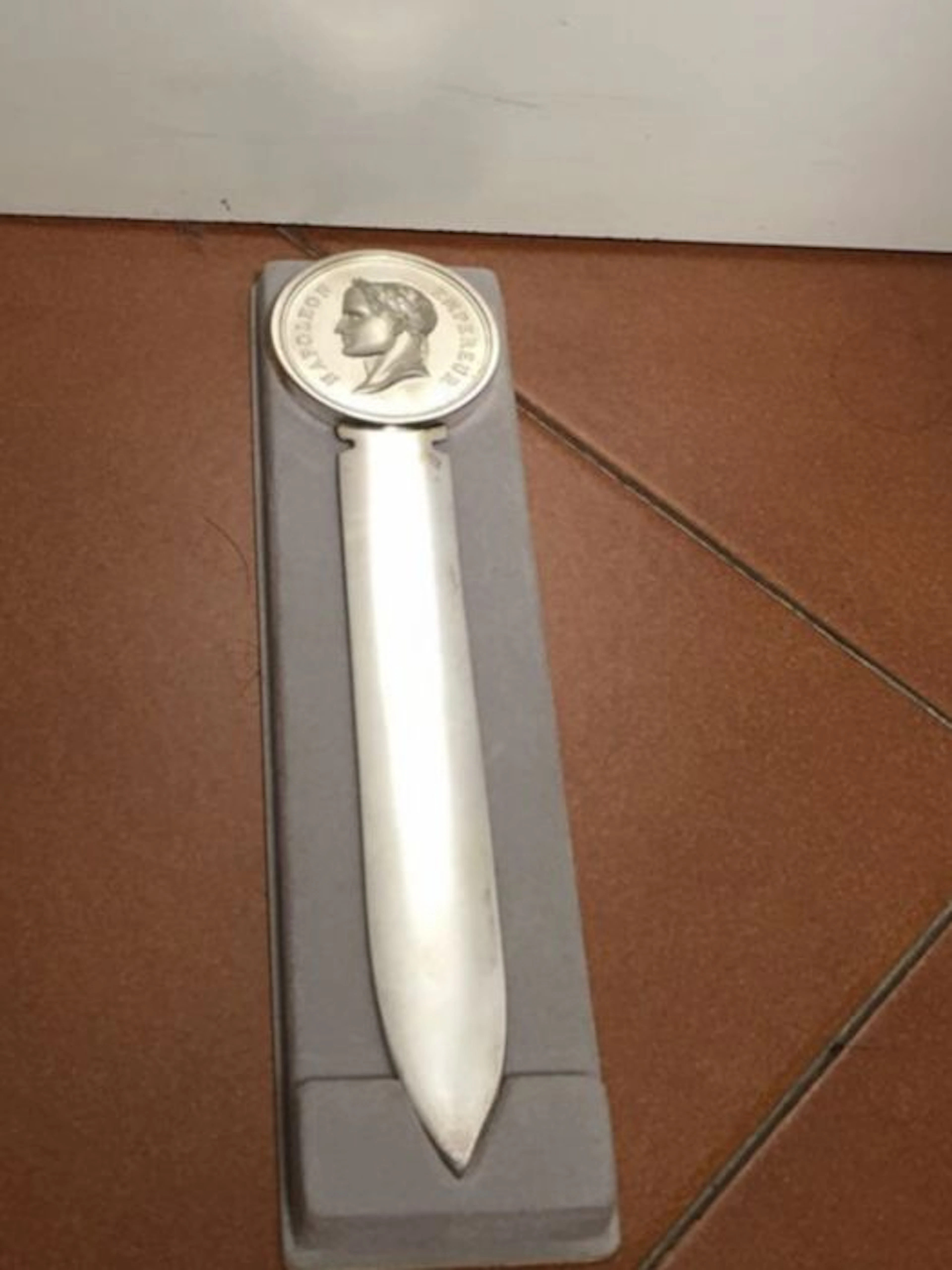 Christofle Paris France - silverplated letter opener "Napoleon Empereur"