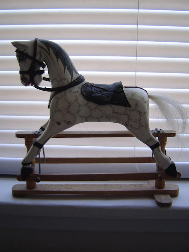 English antique toy rocking horse