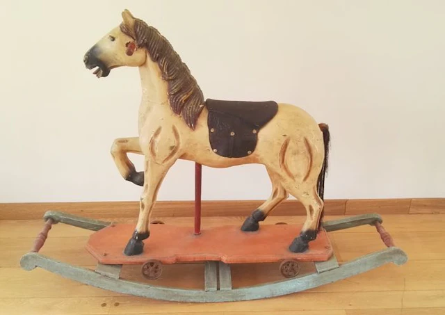 Large wooden rocking horse