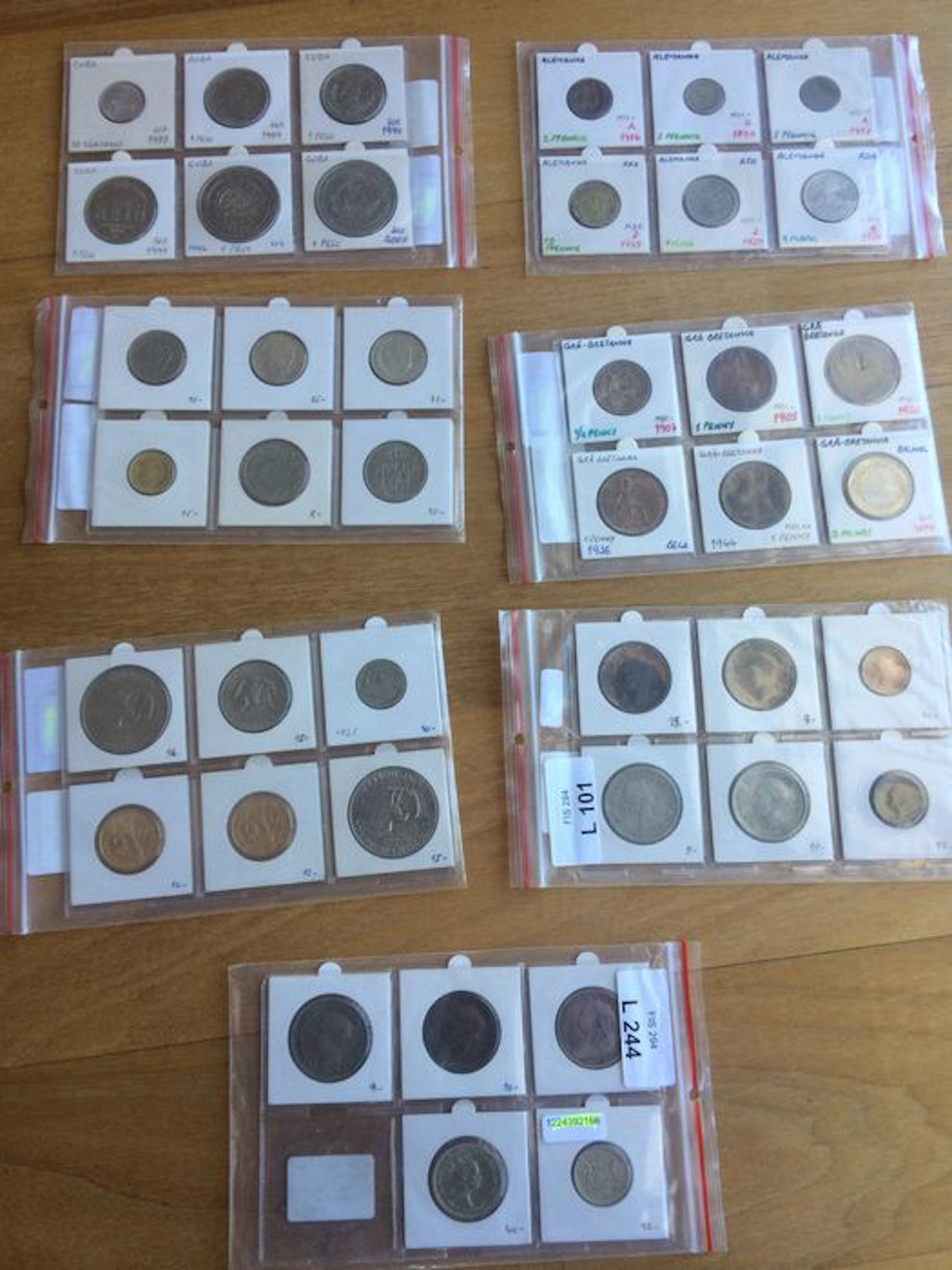 Cuba, Great Britain, USA, Sweden, Germany - Set of Coins from 1988 to 2006