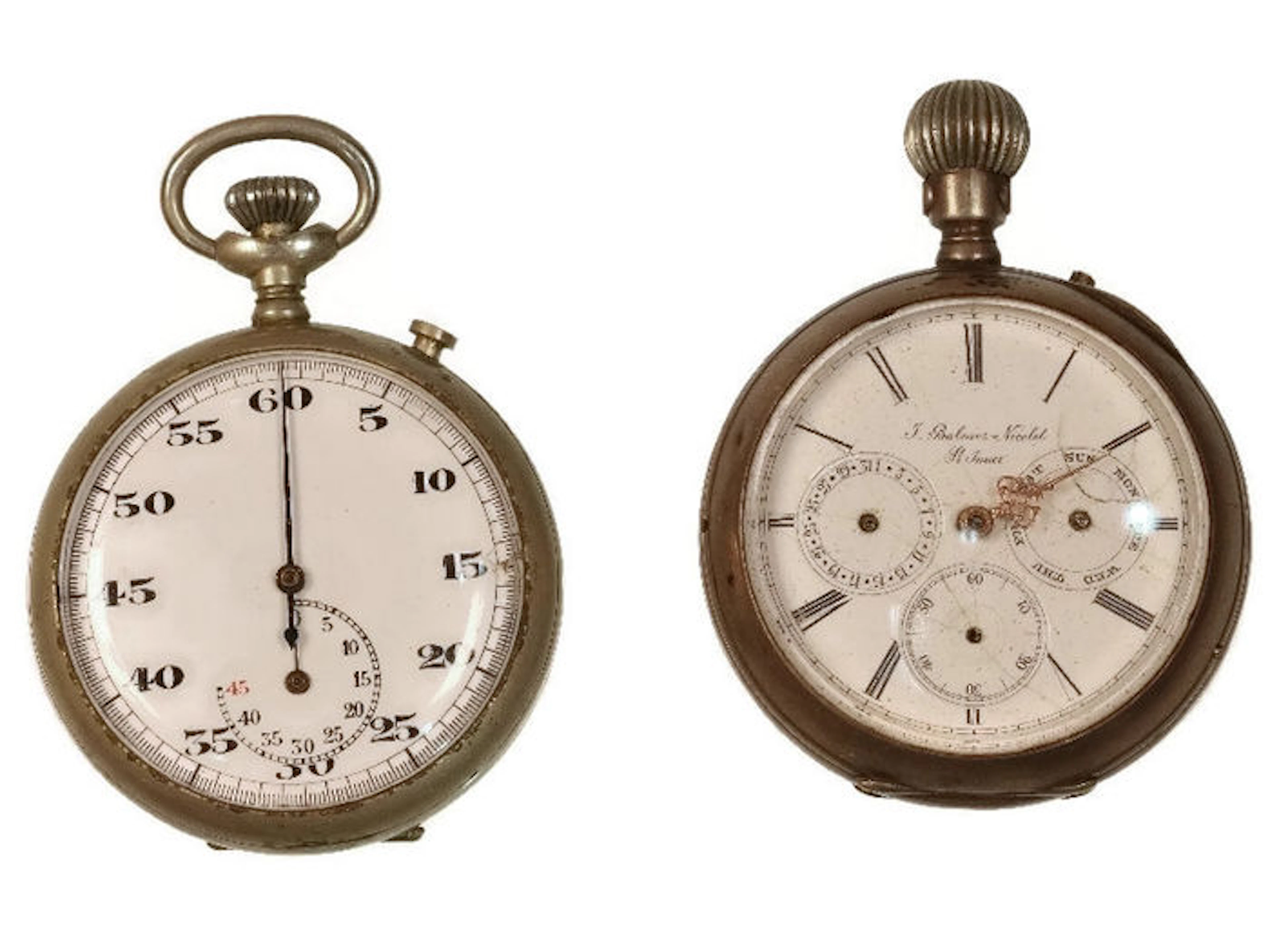 Parcel: Two French gentlemen's pocket watches – 1880