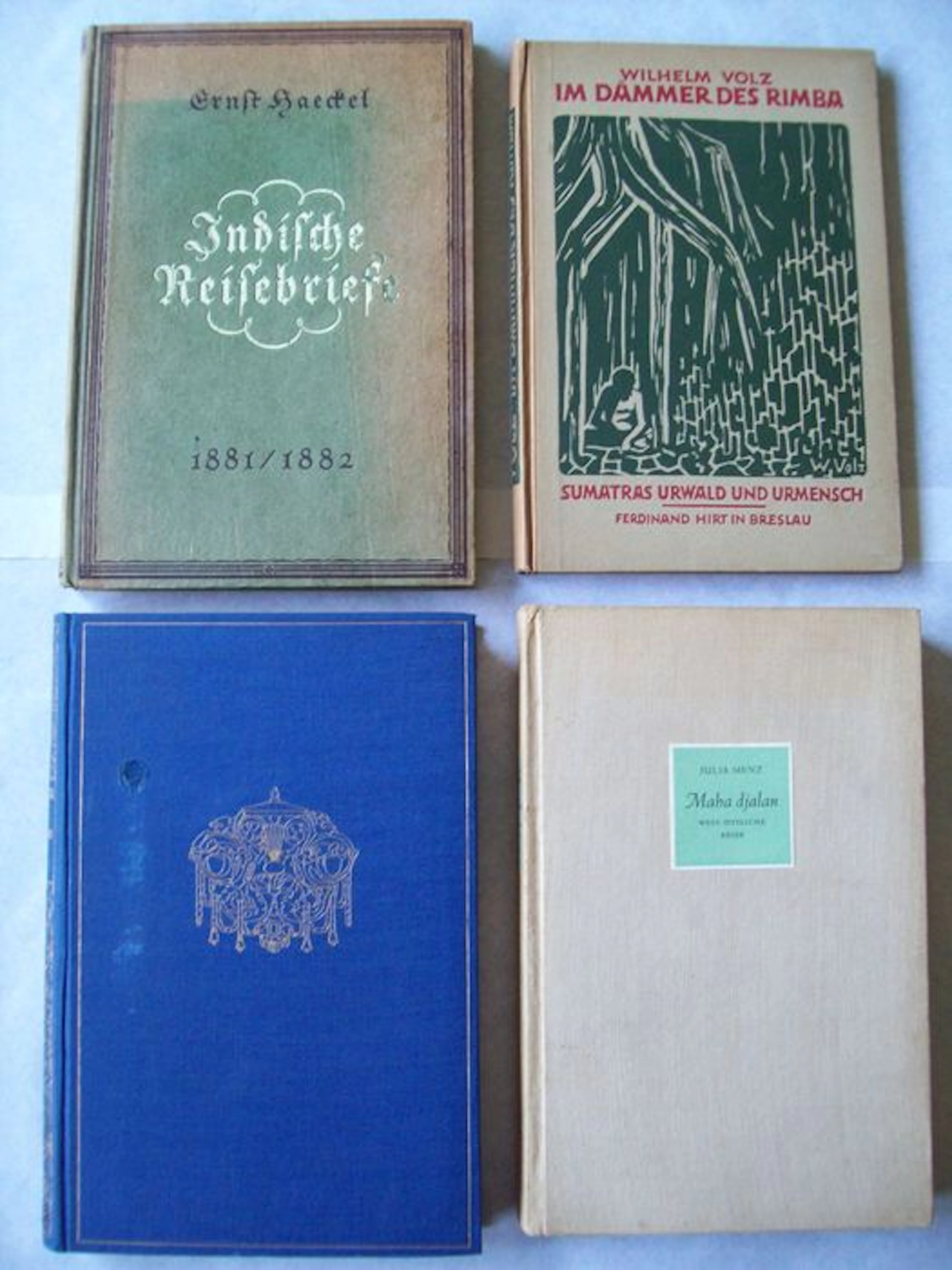 Ned. Indië & Ceylon - Lot met 4 oude reisboeken - 1920/1941.