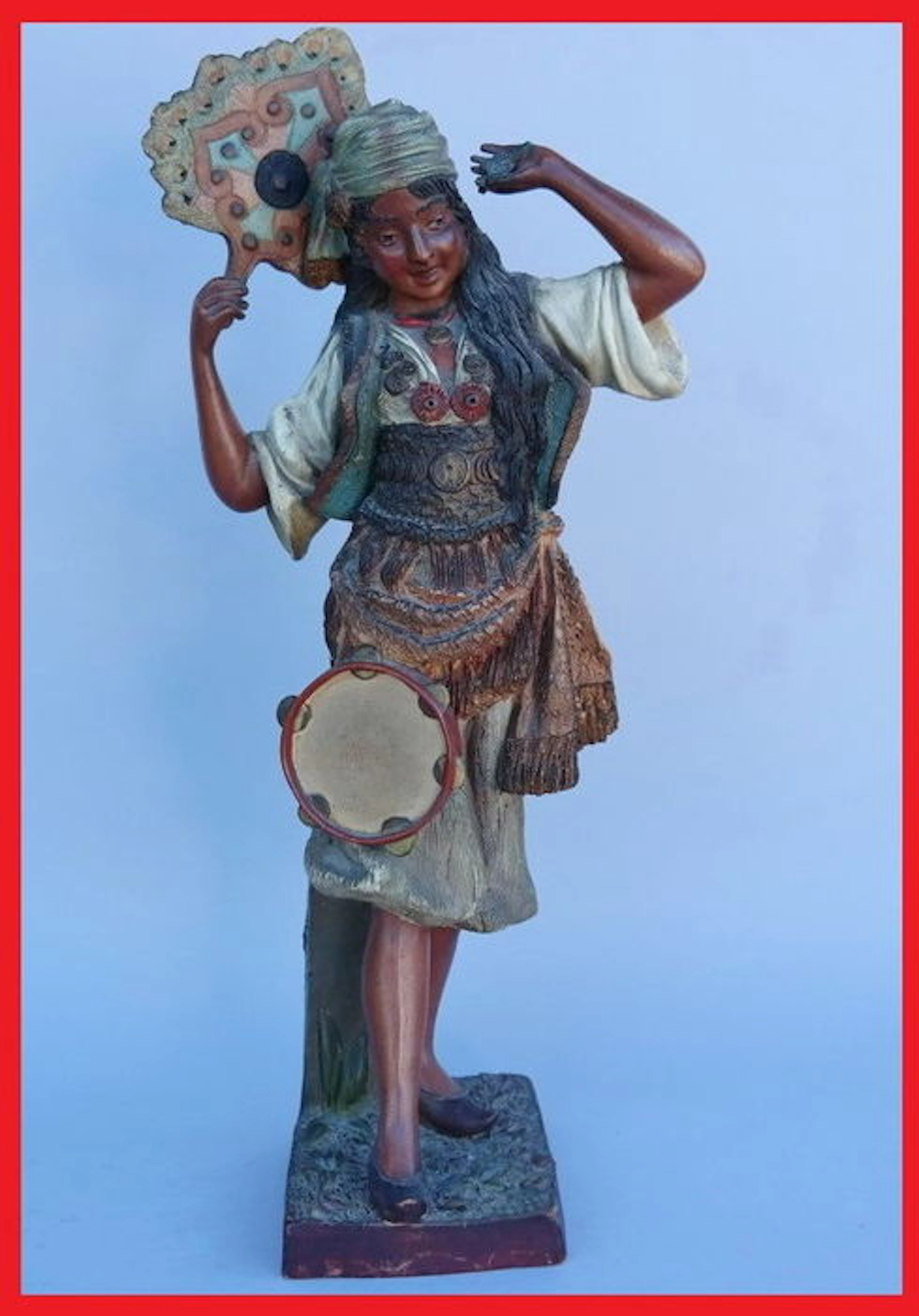 Josef Strnact - Historismus Jugendstil Keramik Skulptur orientalische Tänzerin