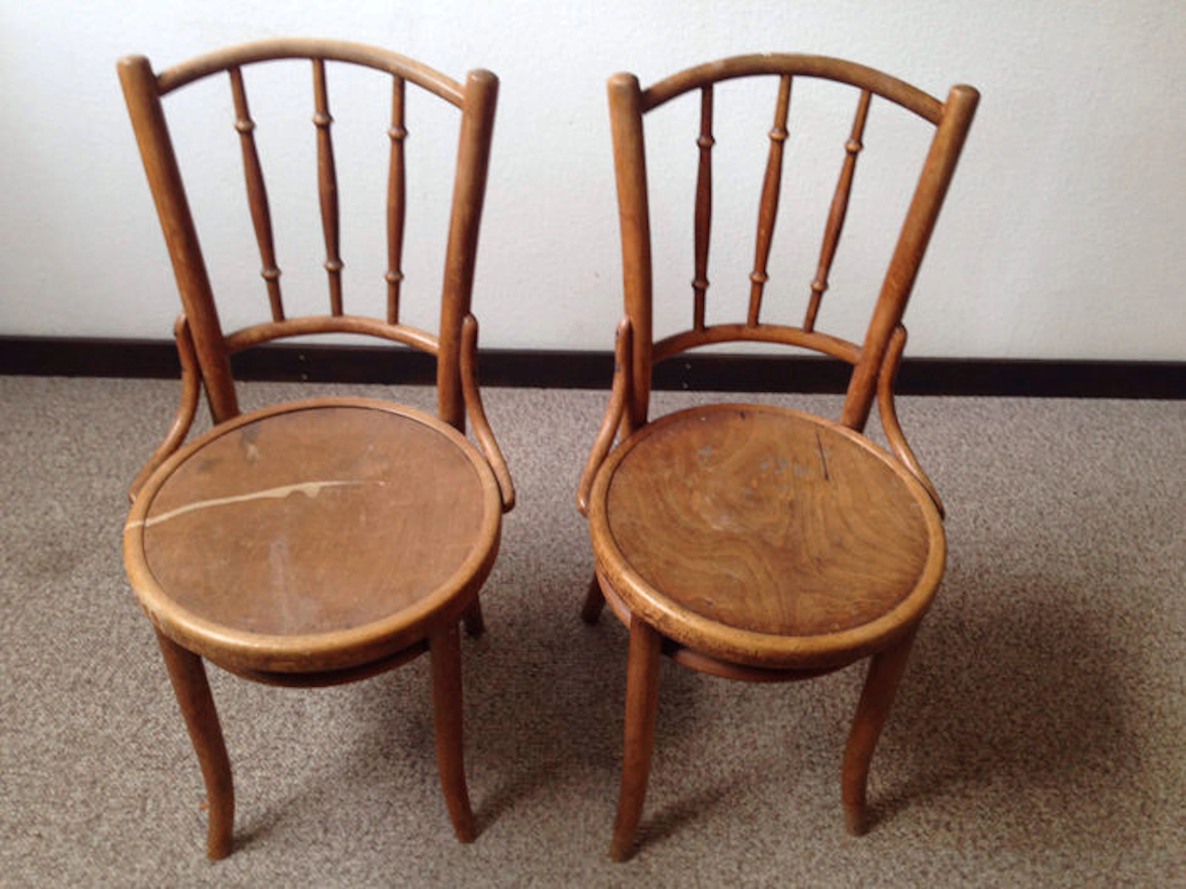 Thonet - een paar beukenhouten caféstoelen - Duitsland - waarschijnlijk eind 19e / begin 20e eeuw