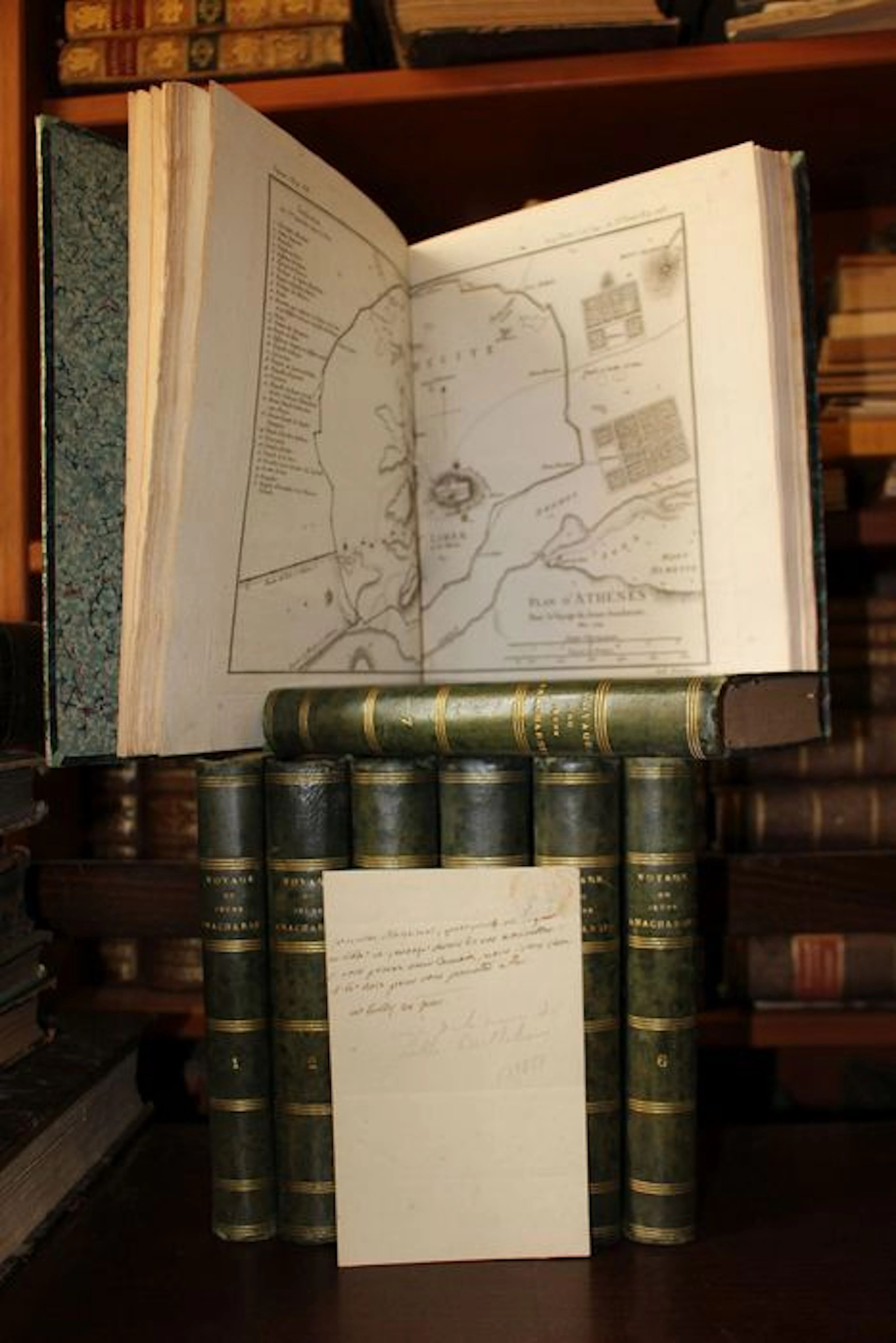Jean-Jacques Barthélémy - Voyage du jeune Anacharsis en Grèce - 7 volumes + atlas - 1788