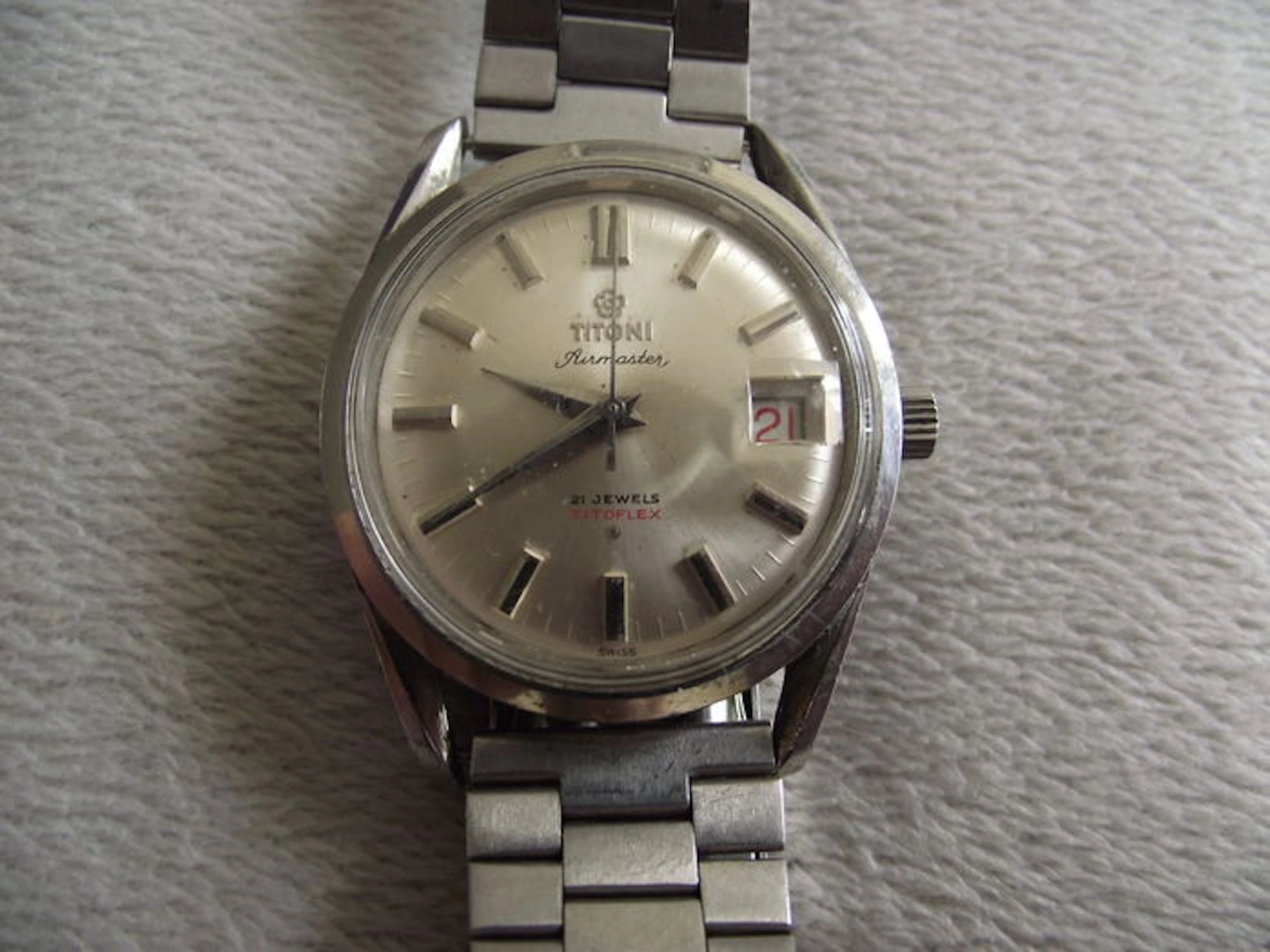 Titoni Airmaster Titoflex, 21J Swiss ETA Manual Movement – Gents' wristwatch c. 1960 vintage