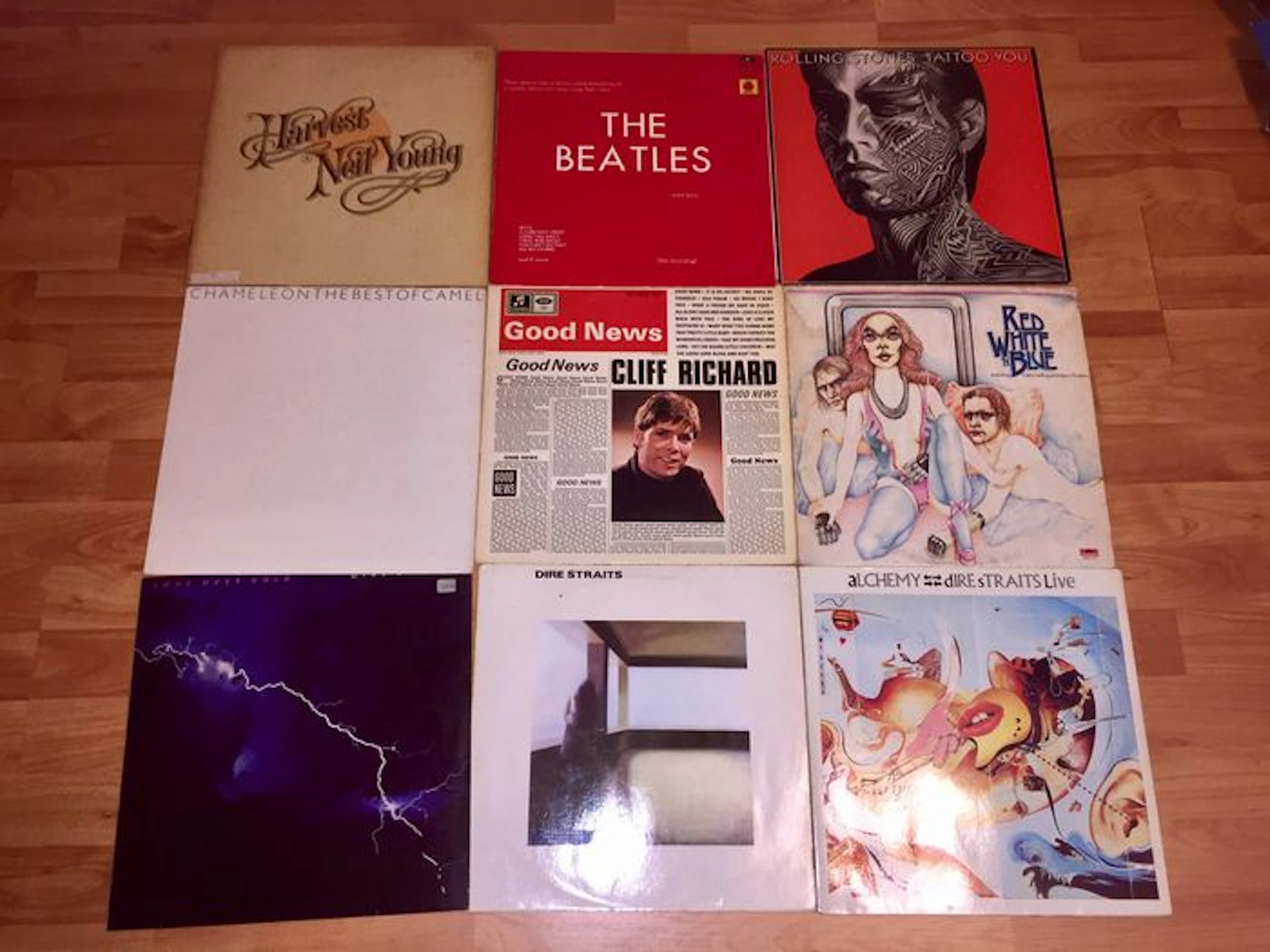 35 LP Rock Lot Great Artists: Pink Floyd,Neil Young,The Rolling Stones,The Beatles,Dire Straits,The Police,Cuby And The Blizzard,The Eagles