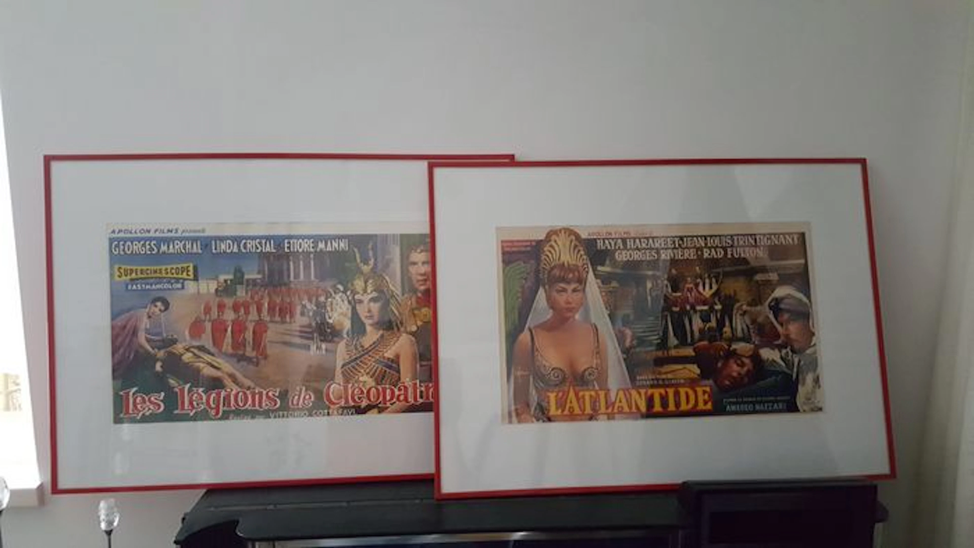 Les Legions de Cleopatra + L'Atlantide - Classic original filmposters on hardboard with frame