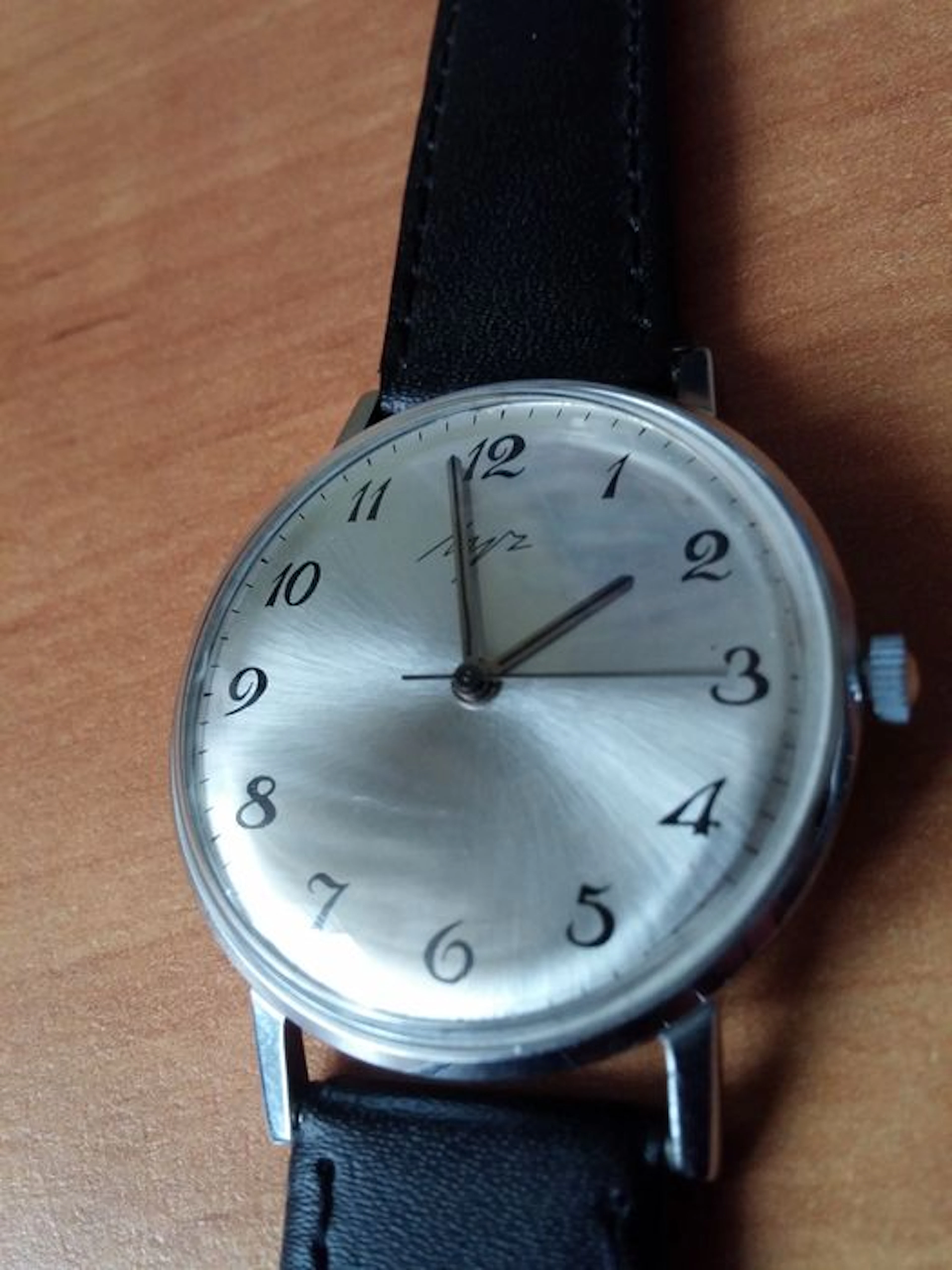 Luch - Poljot USSR 1970 Men's watch - Vintage orginal steel and new leather 2209 23 Jewels