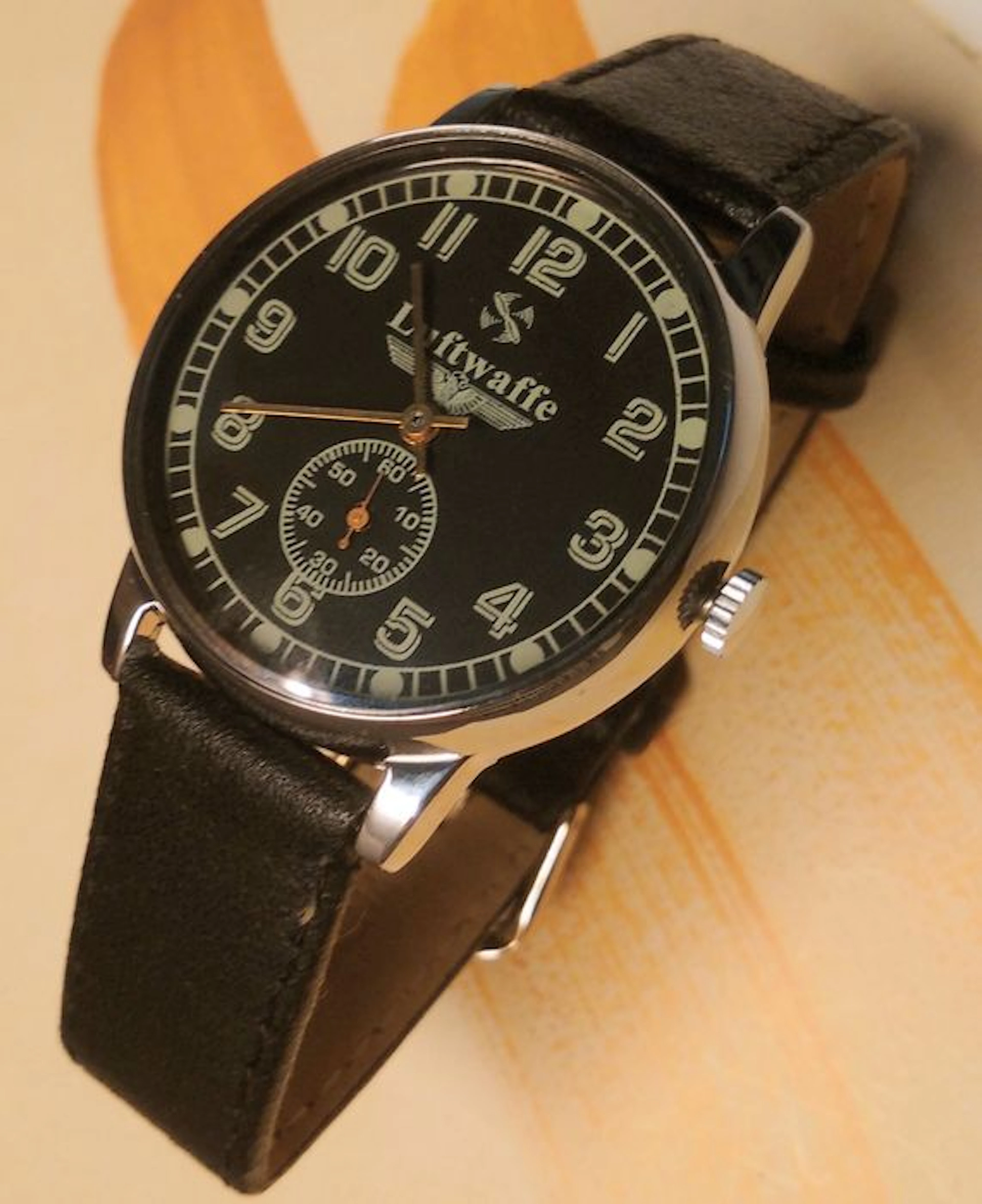 Pobeda Luftwaffe German Military WAR2 WW2 - Men's wristwatch - 80s