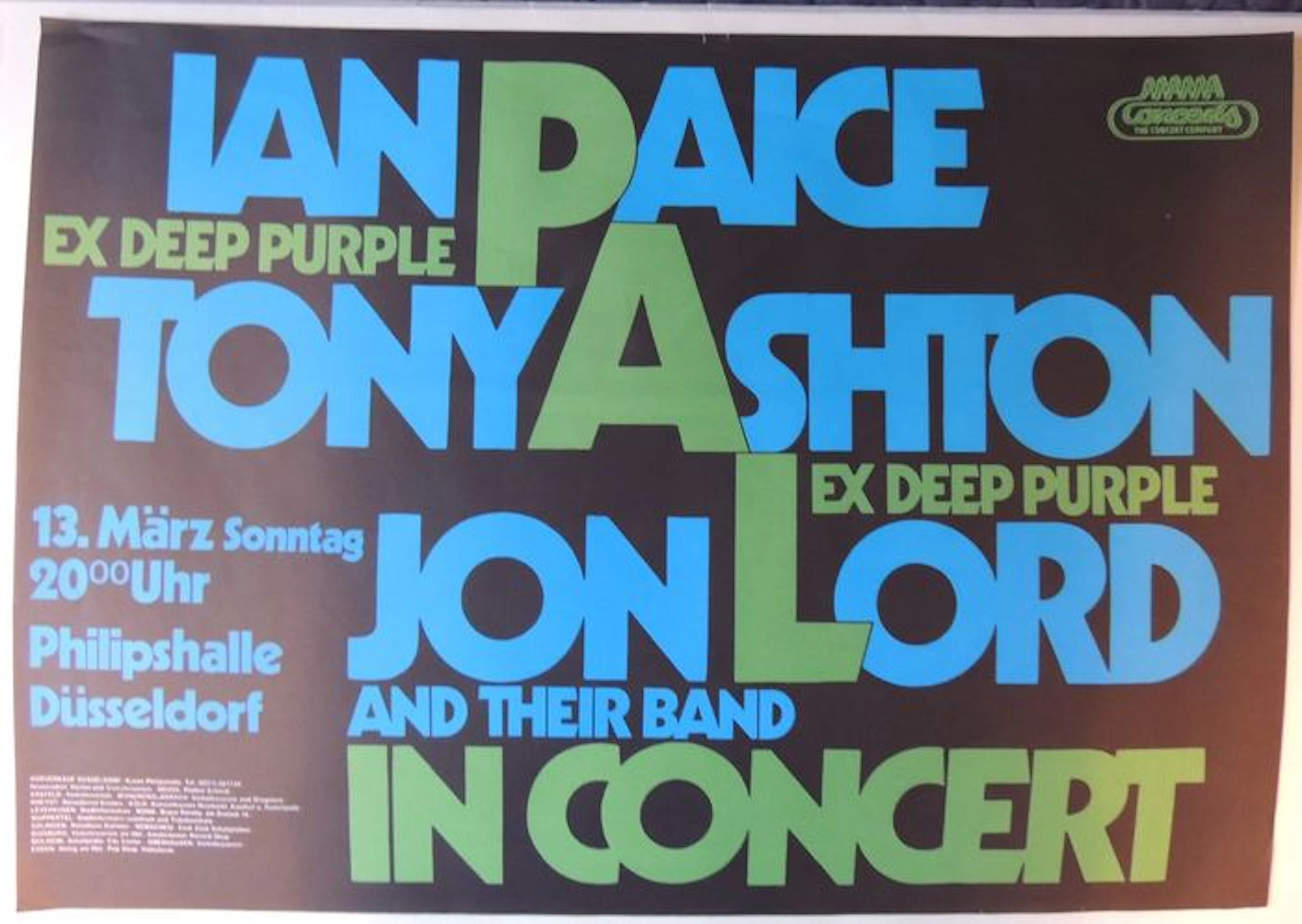 Rare original 1977 Deep Purple Concert Poster