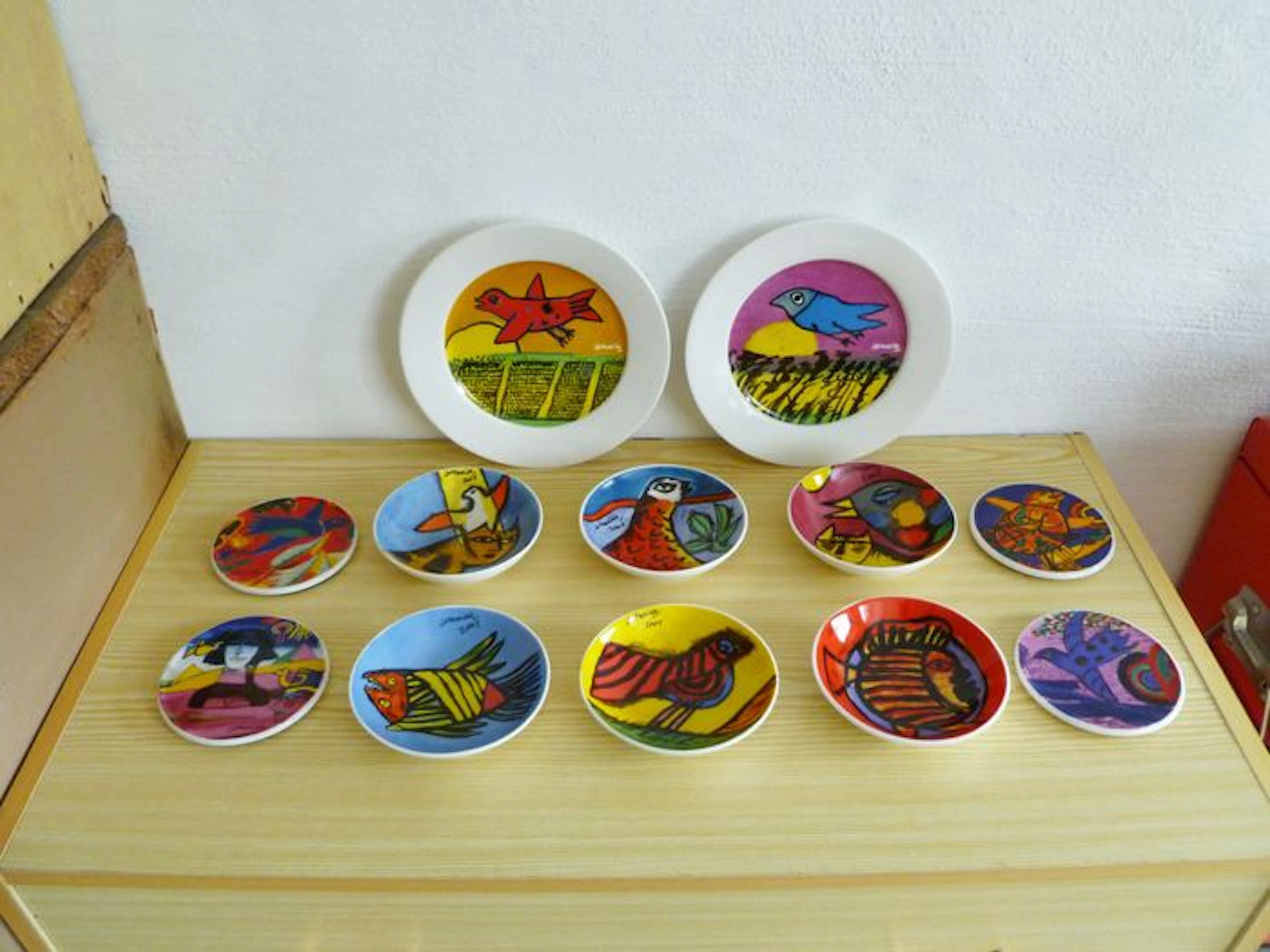 Collection of Corneille - 2 plates, 6 dishes and 4 coasters