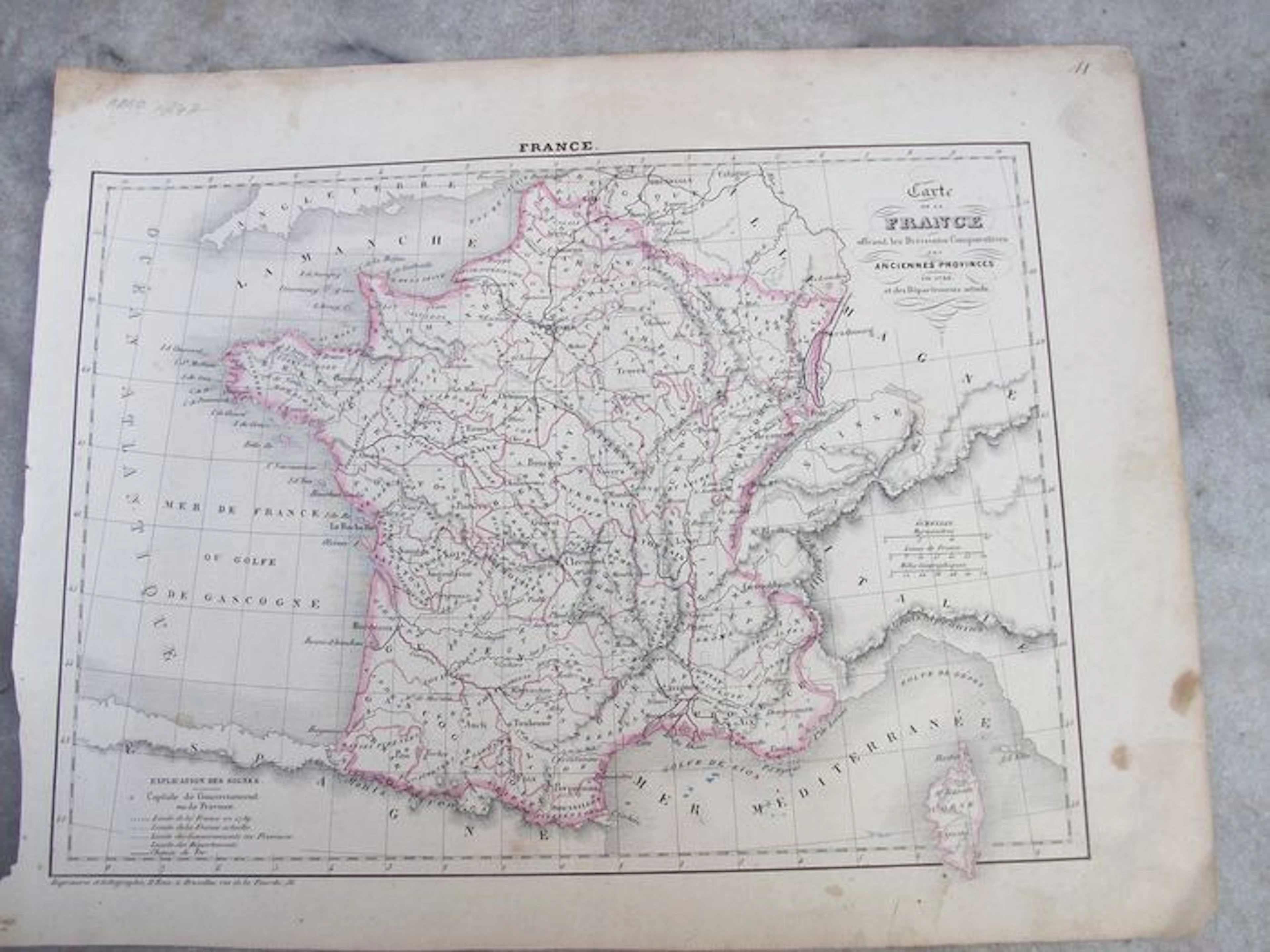 Collection of 24 Old Antique Maps