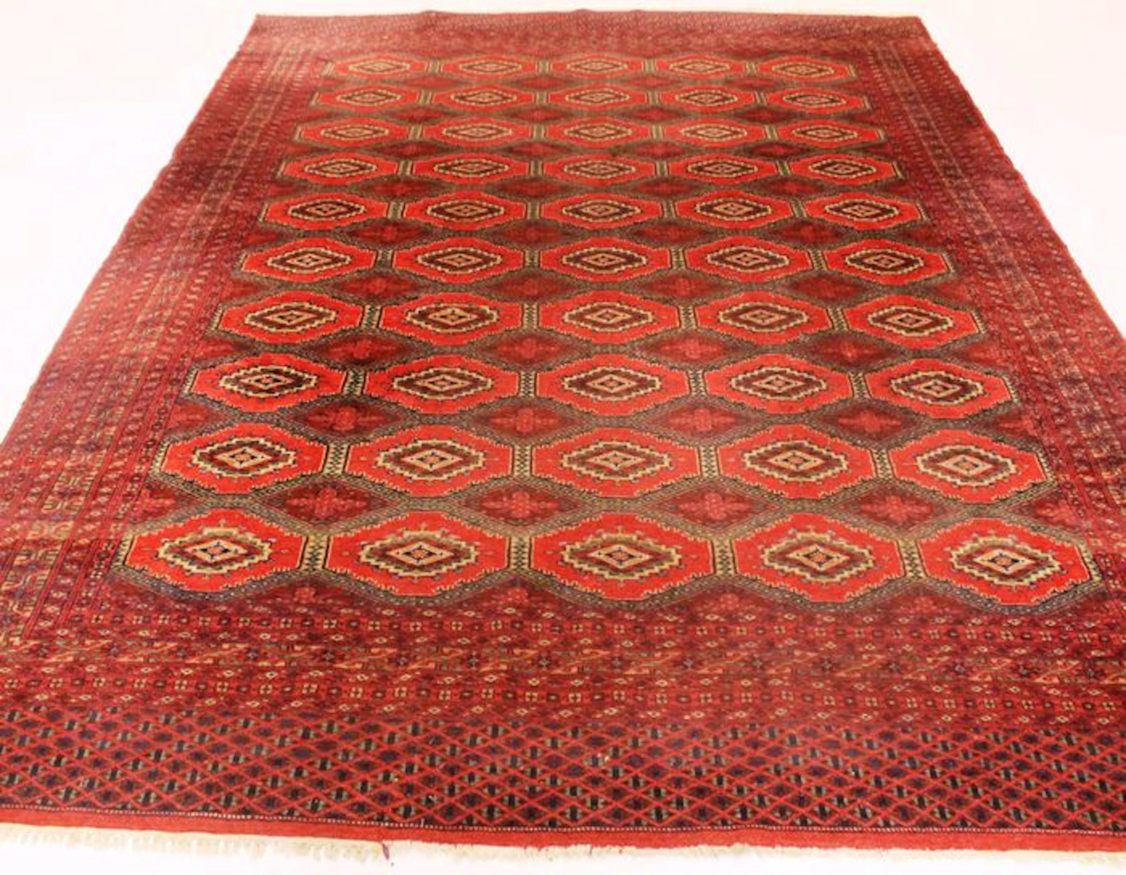 Orientteppich Buchara Jomut um 1990 Muster Made in Pakistan 220X295cm