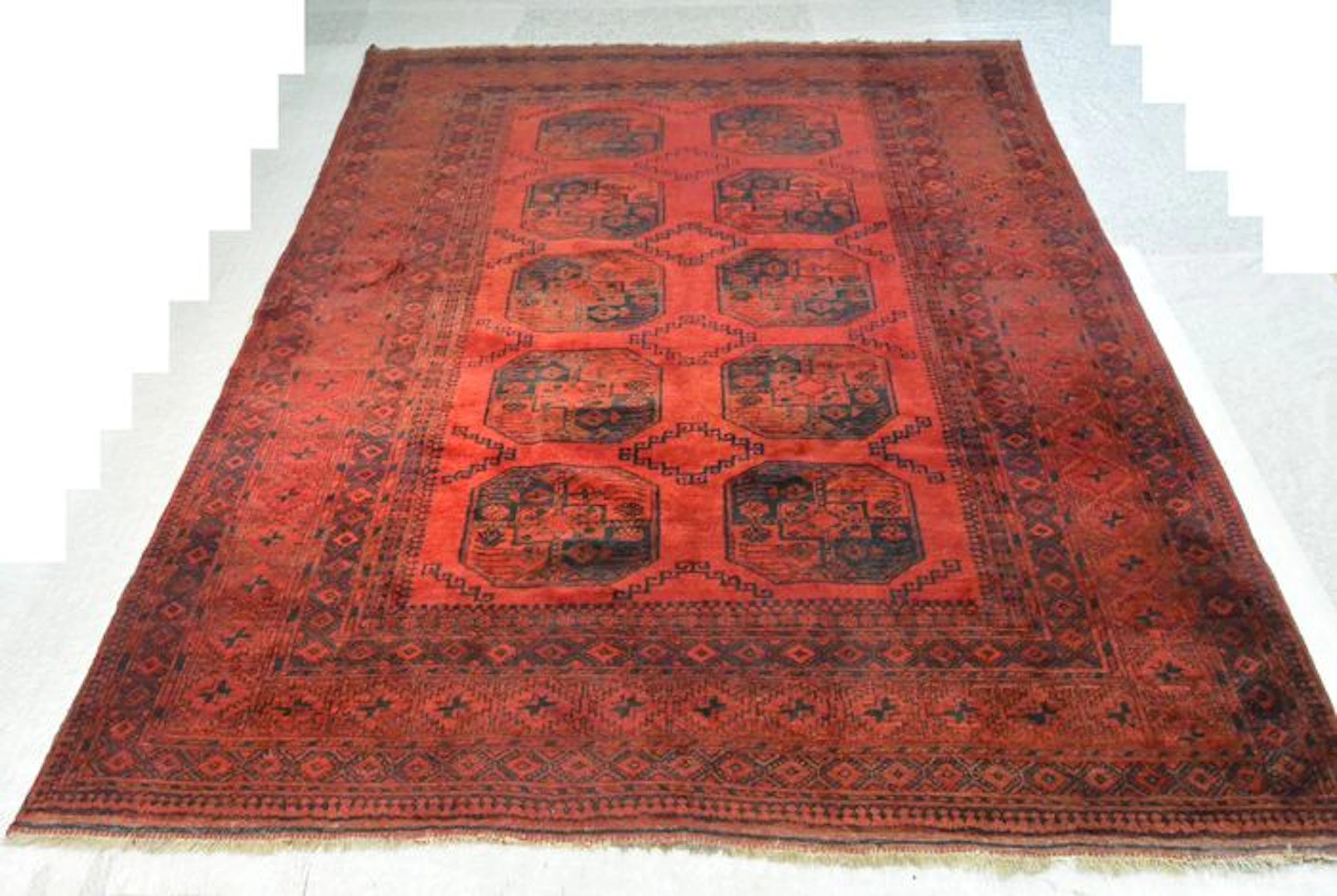 Perserteppich/Afghan 277 x 214 cm. Hälfte des 20. Jh.
