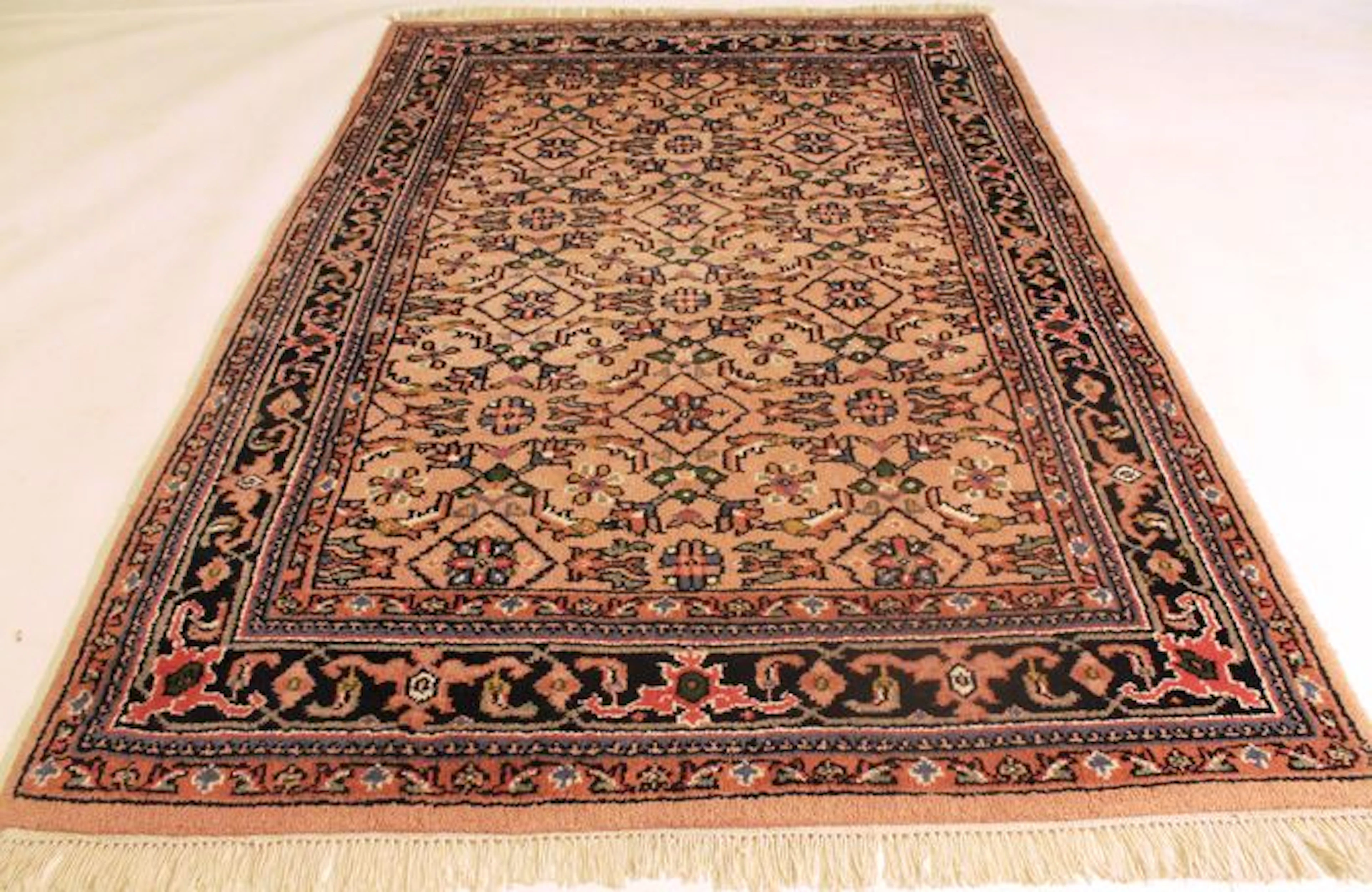 Orientteppich Indo Bidjar Herati 150X200cm Made in Indien Ende des Letzten Jahrhundert