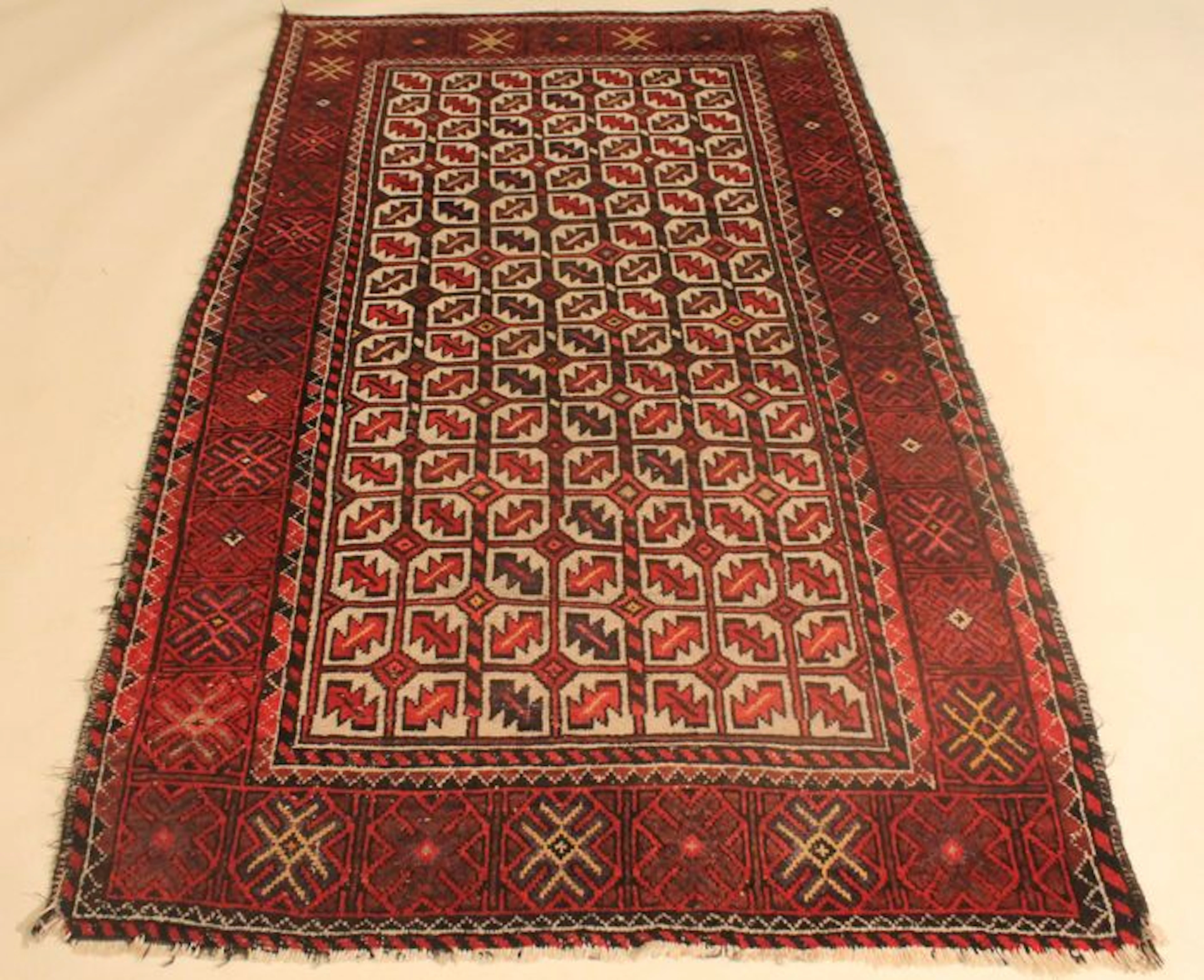 Alter Art Deco Perser Teppich Belutsch 1950 Made in Iran 110X190cm