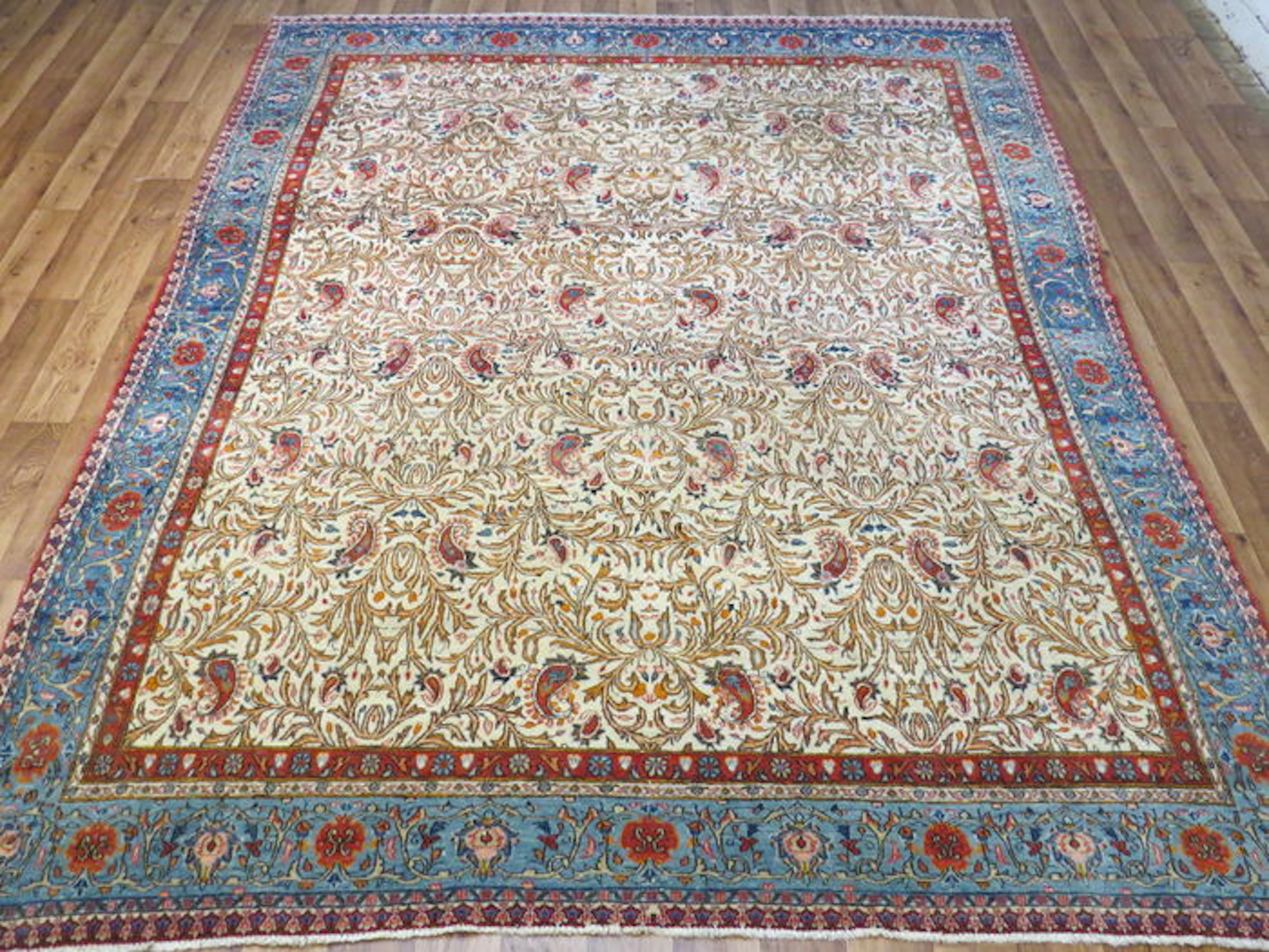 Antiker perserteppich GHOM/IRAN Anfang 20. Jhd. cm 325x243 Naturfarben feine Knüpfung