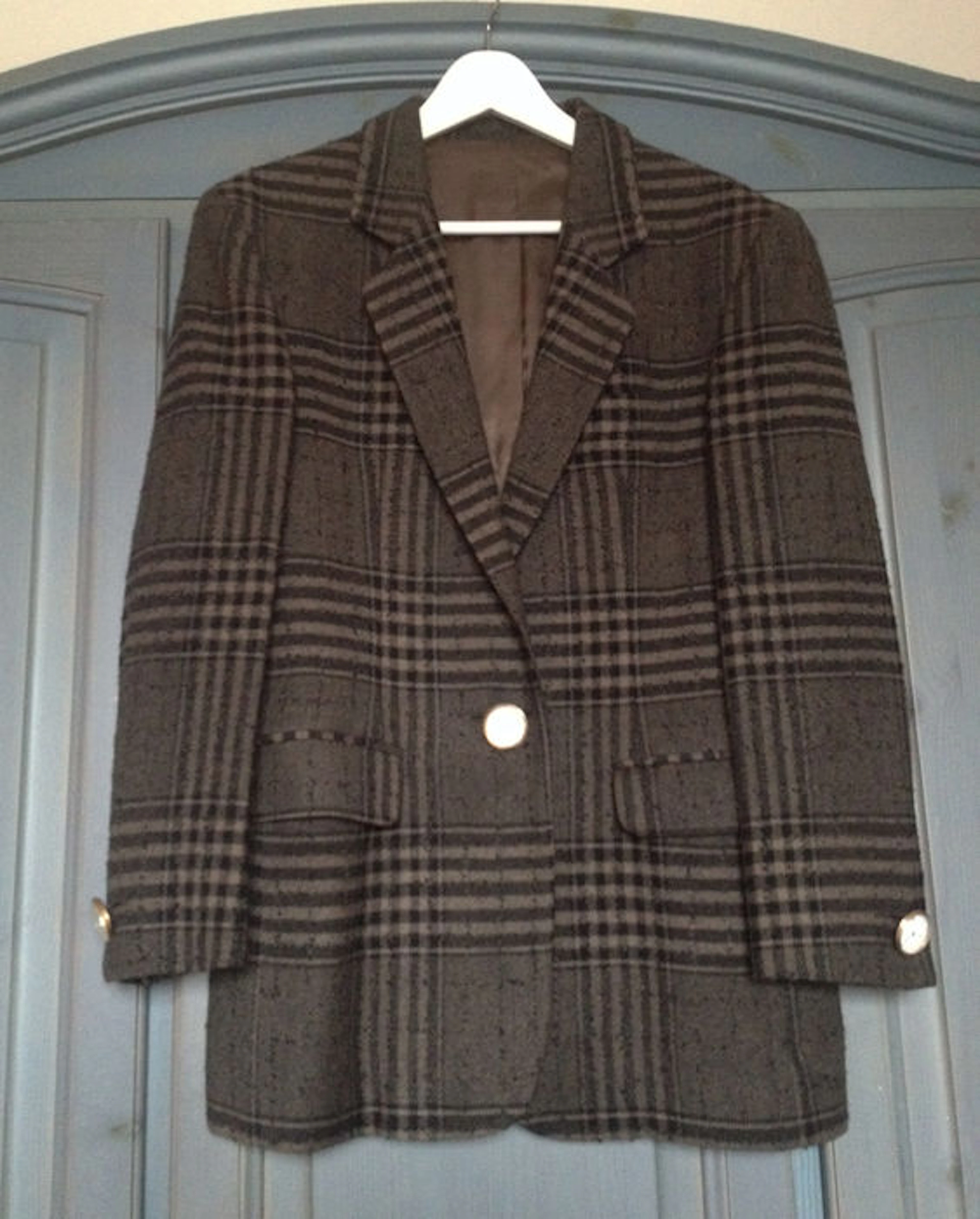 Moschino - Prince of Wales jacket - Rare - With fake clock buttons