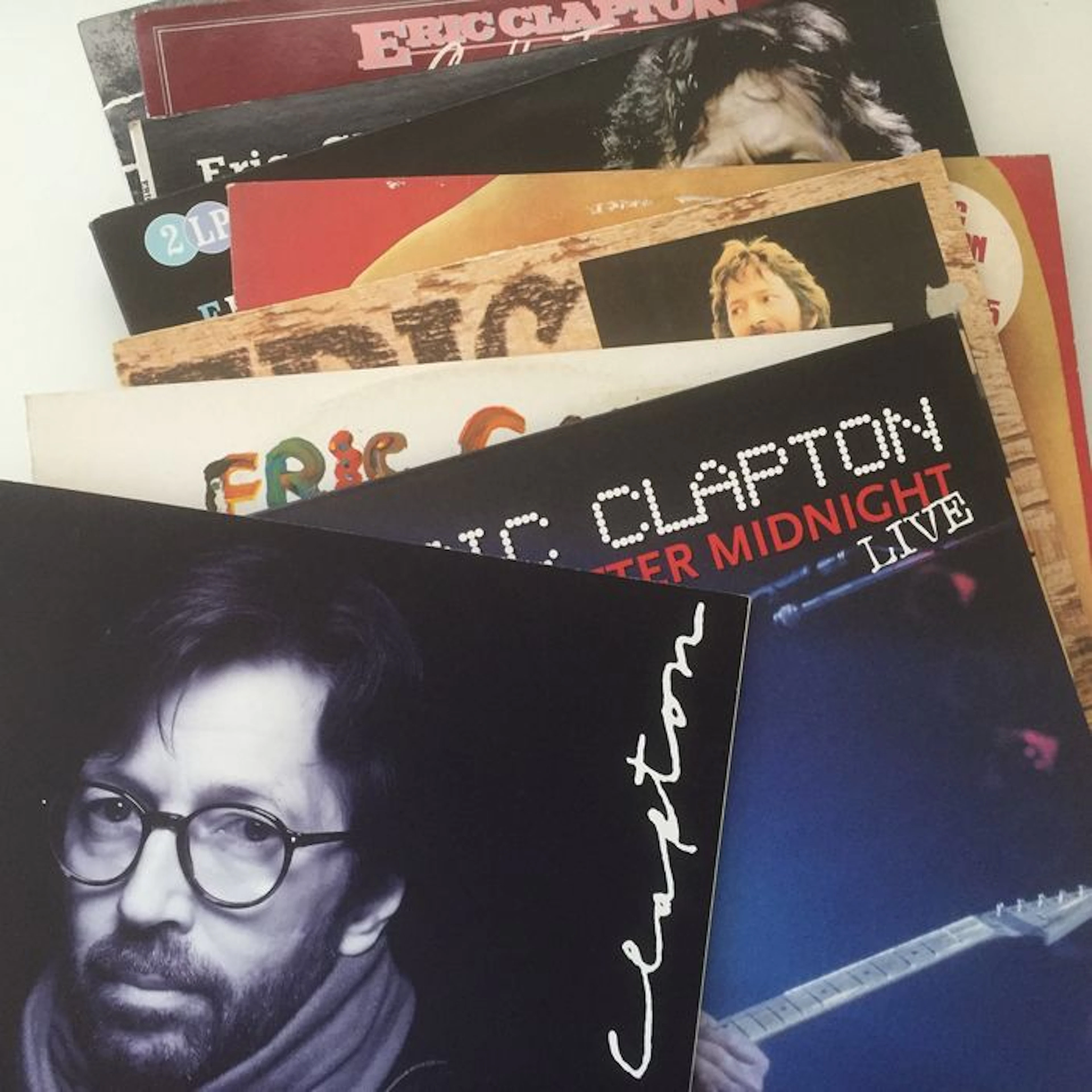 Eric Clapton, vintage lot of 8 records including rarer editions