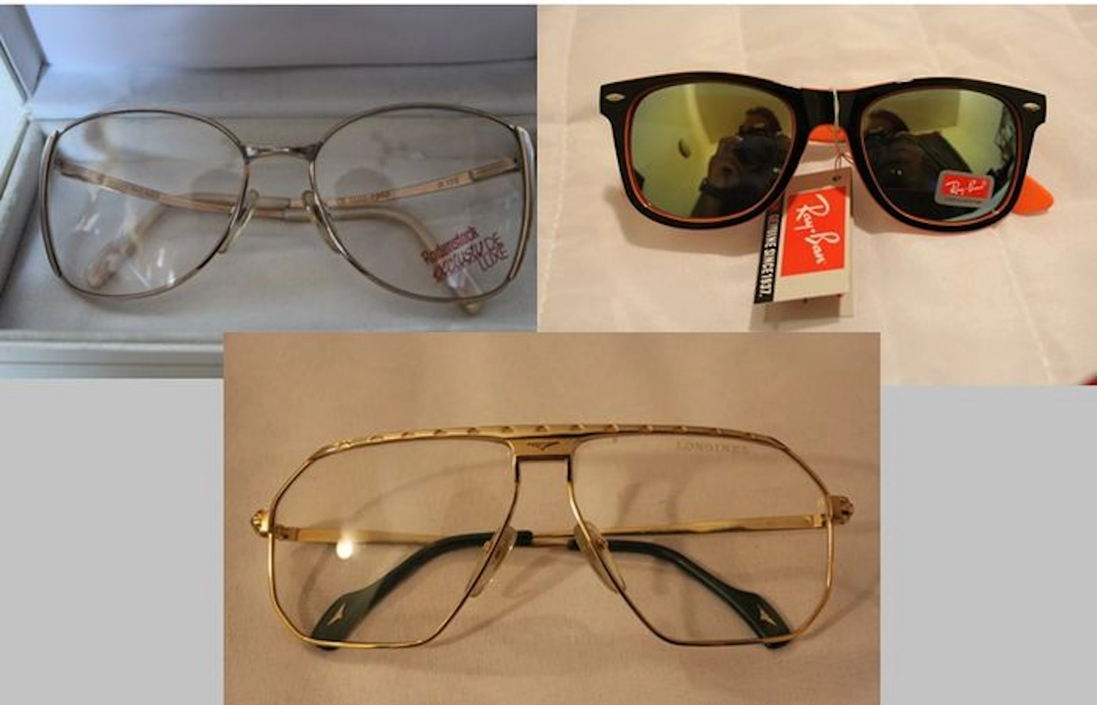 3 x Pairs of Glasses: Ray-Ban/Rodenstock/Longines - Unisex