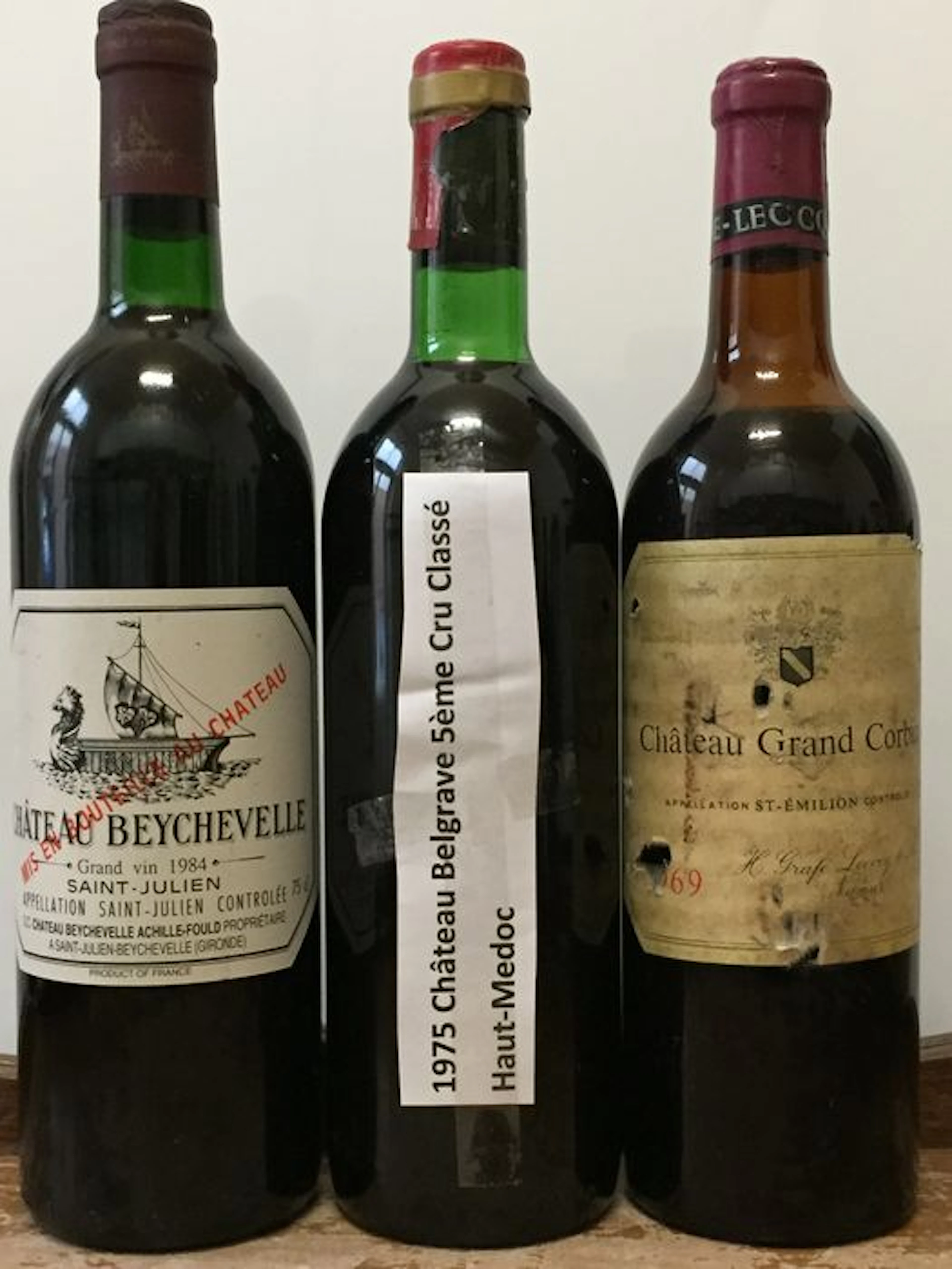 1984 Château Beychevelle Saint-Julien 4ème Grand Cru Classé, 1975 Château Belgrave