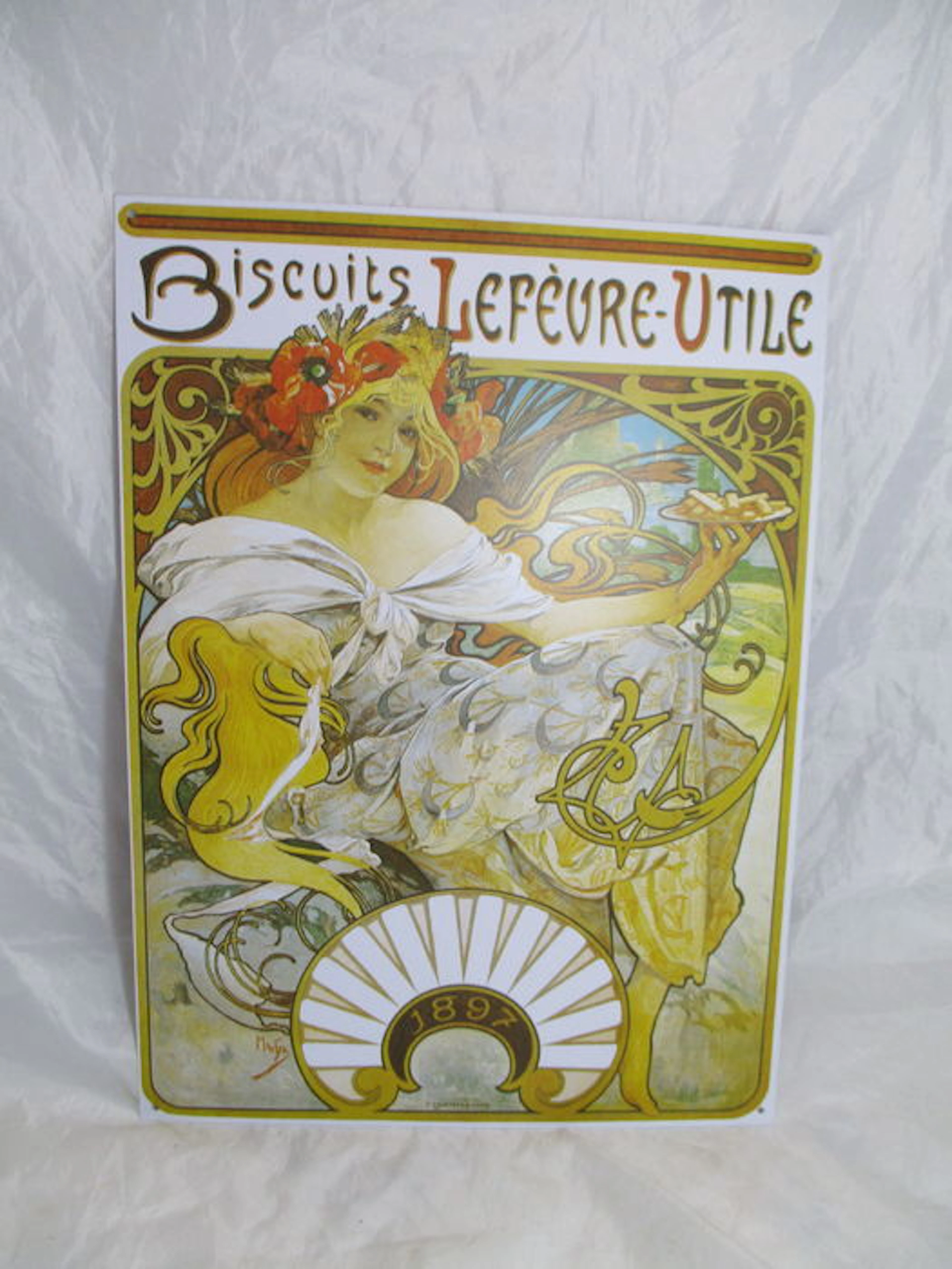 Advertising sign - Mucha - biscuits lefevre utile