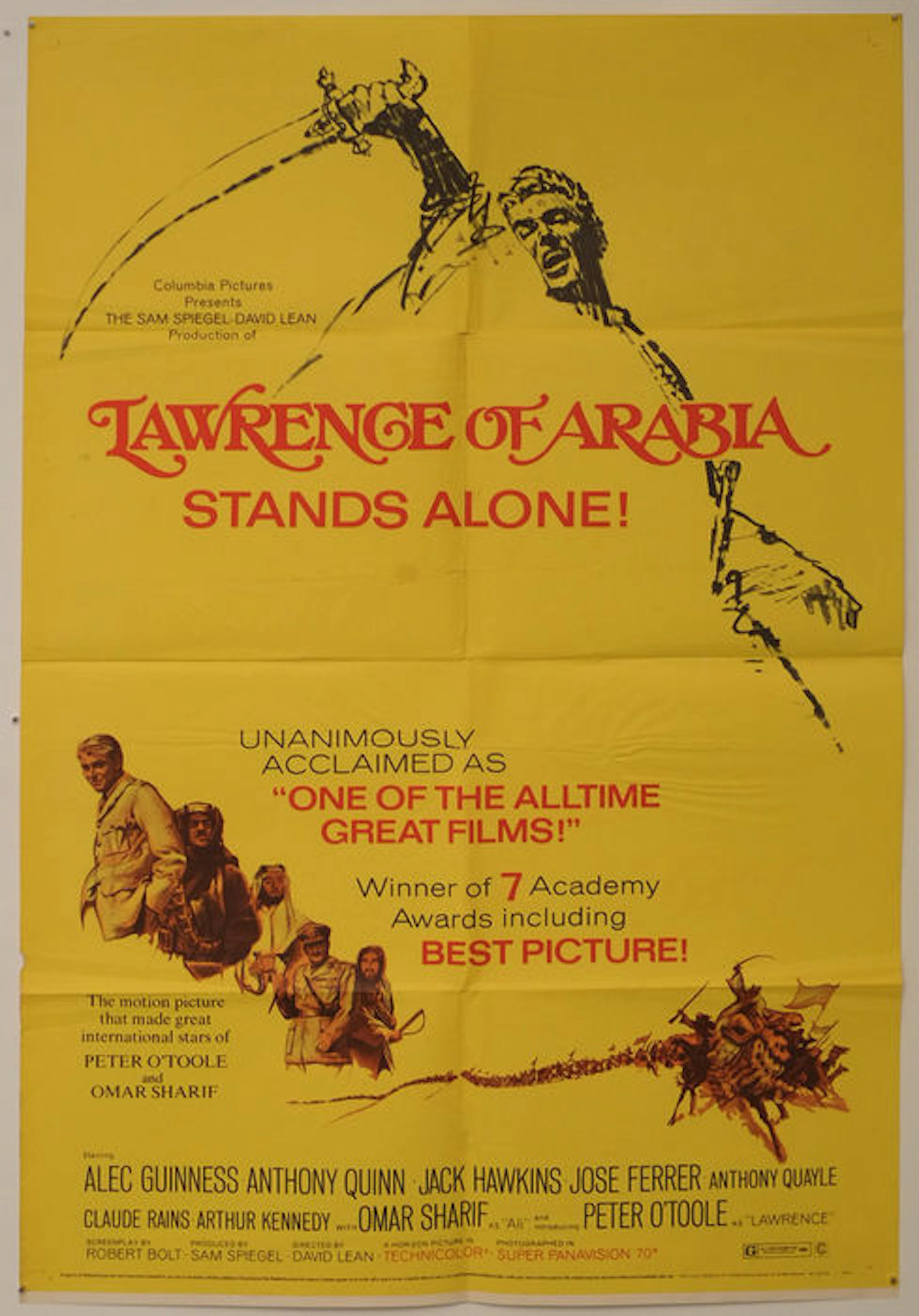 Lawrence of Arabia - Original folded filmposter - re-release poster from 1971