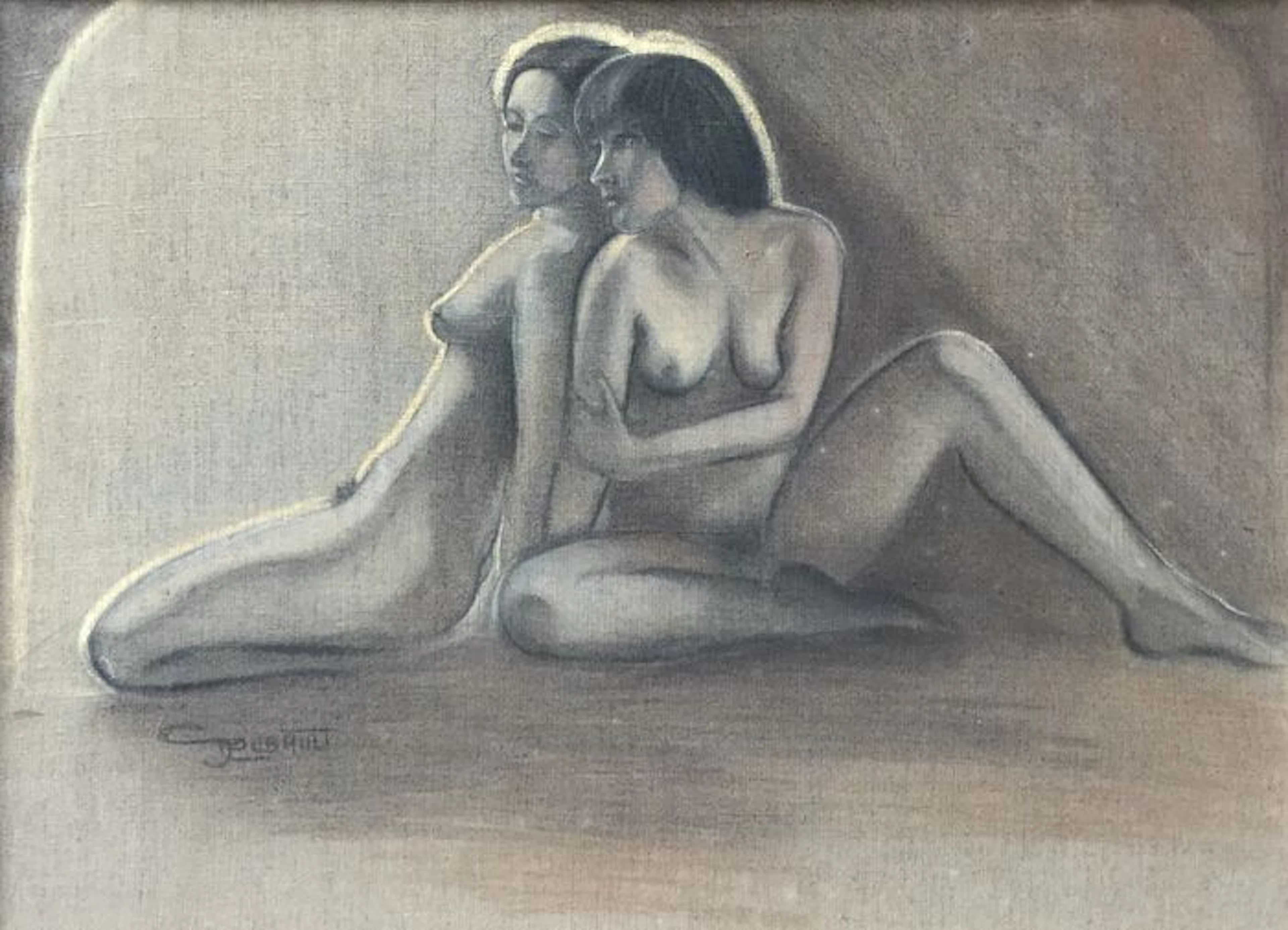 Francis Goubault - Nu, moment d'intimité.