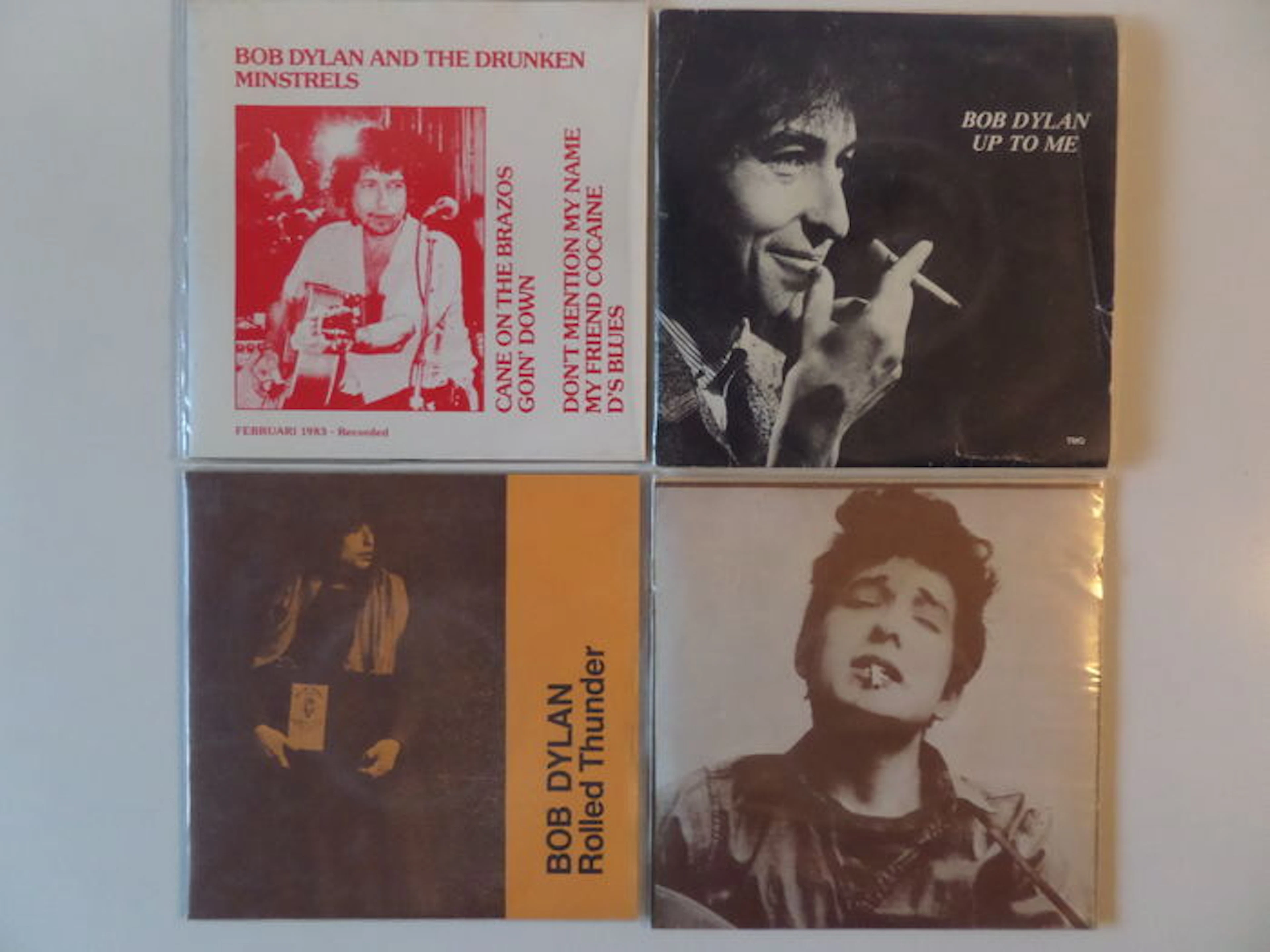 Lot of four rare EP's of Bob Dylan.