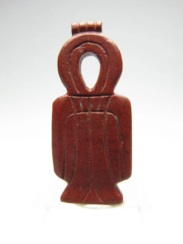 Egyptian tyet amulet of Jasper stone - 29 mm
