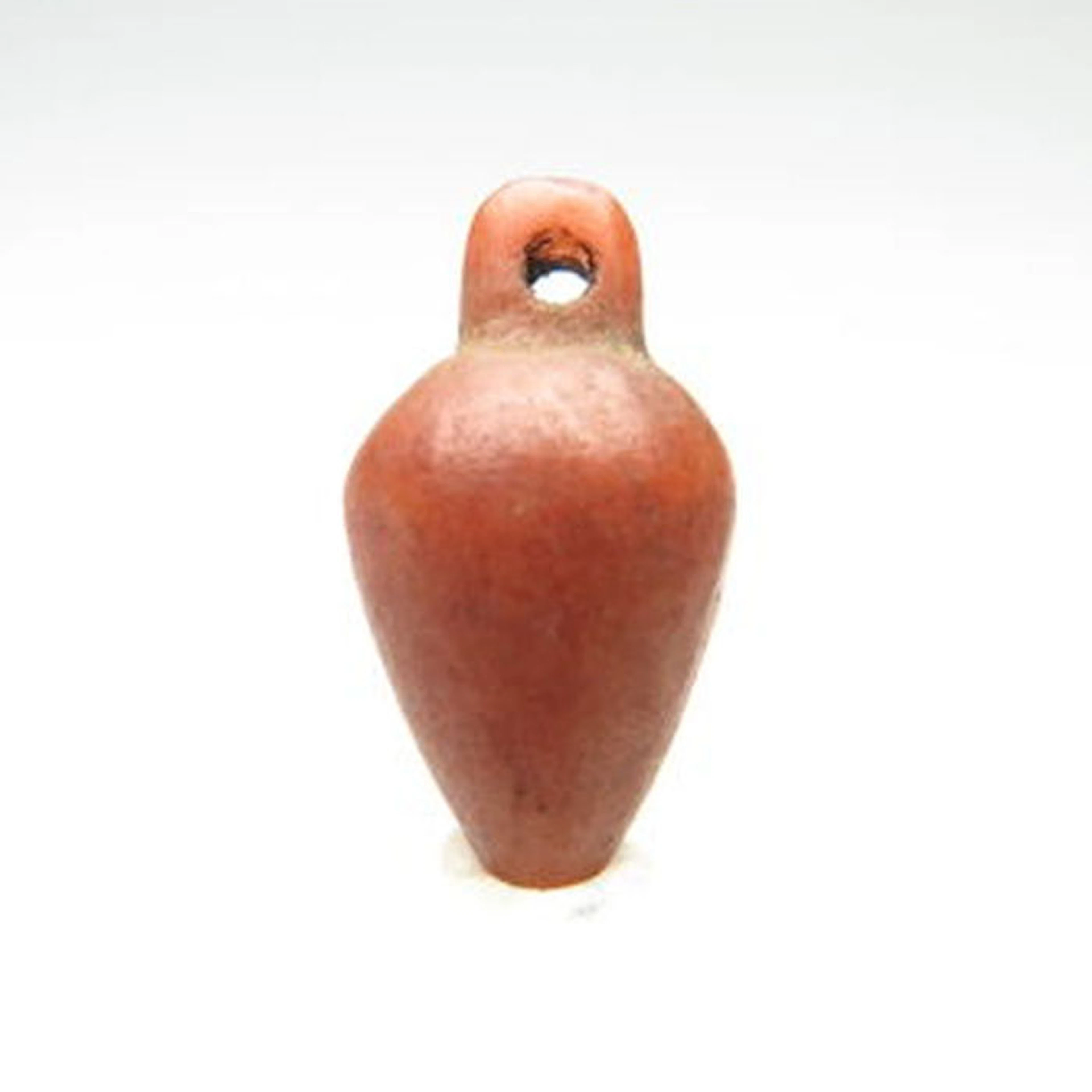 Egyptian amfora amulet of red granite-14 mm