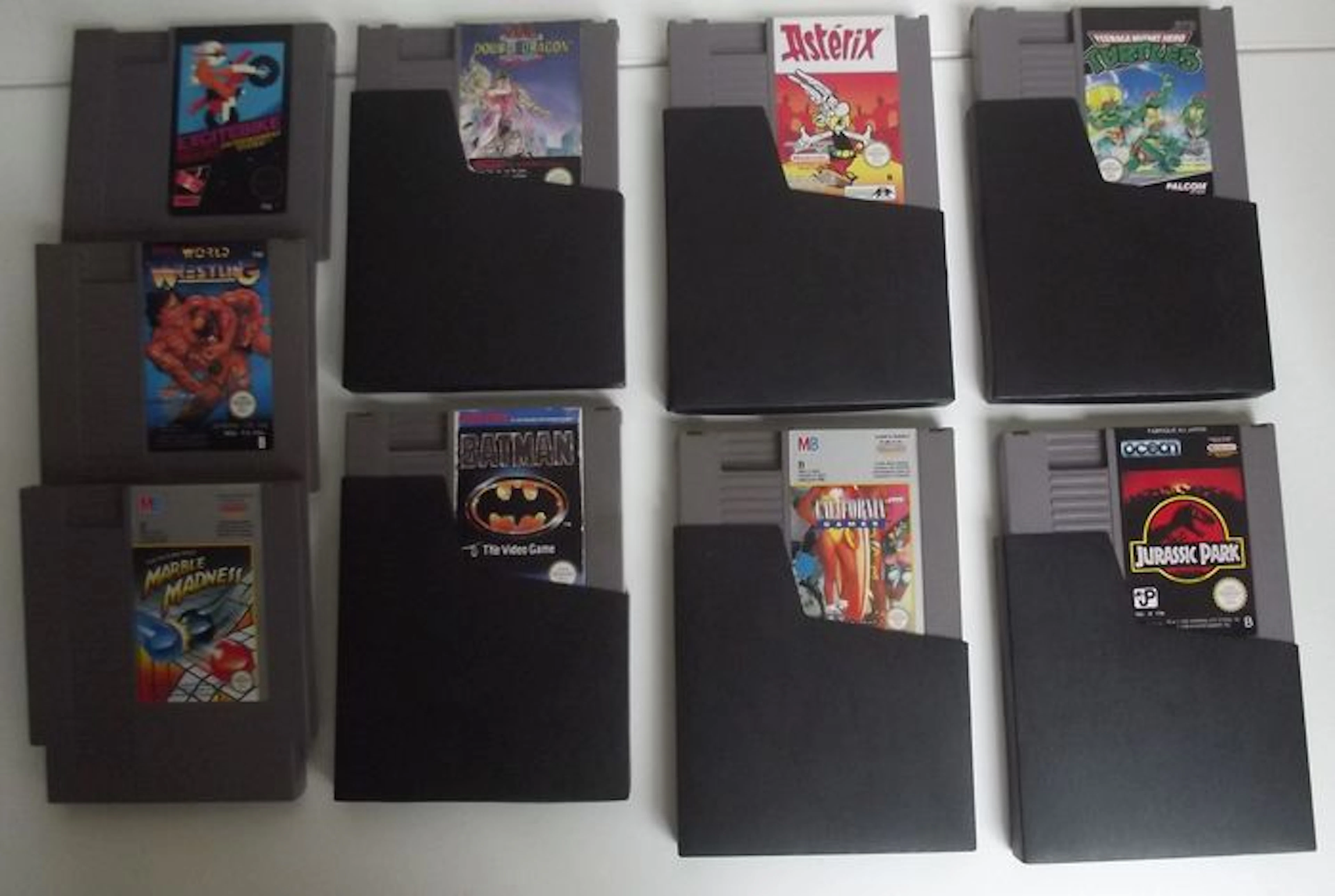 Lot of 9 Nintendo NES games - ExciteBike, Batman, Turtles, Double Dragon, etc