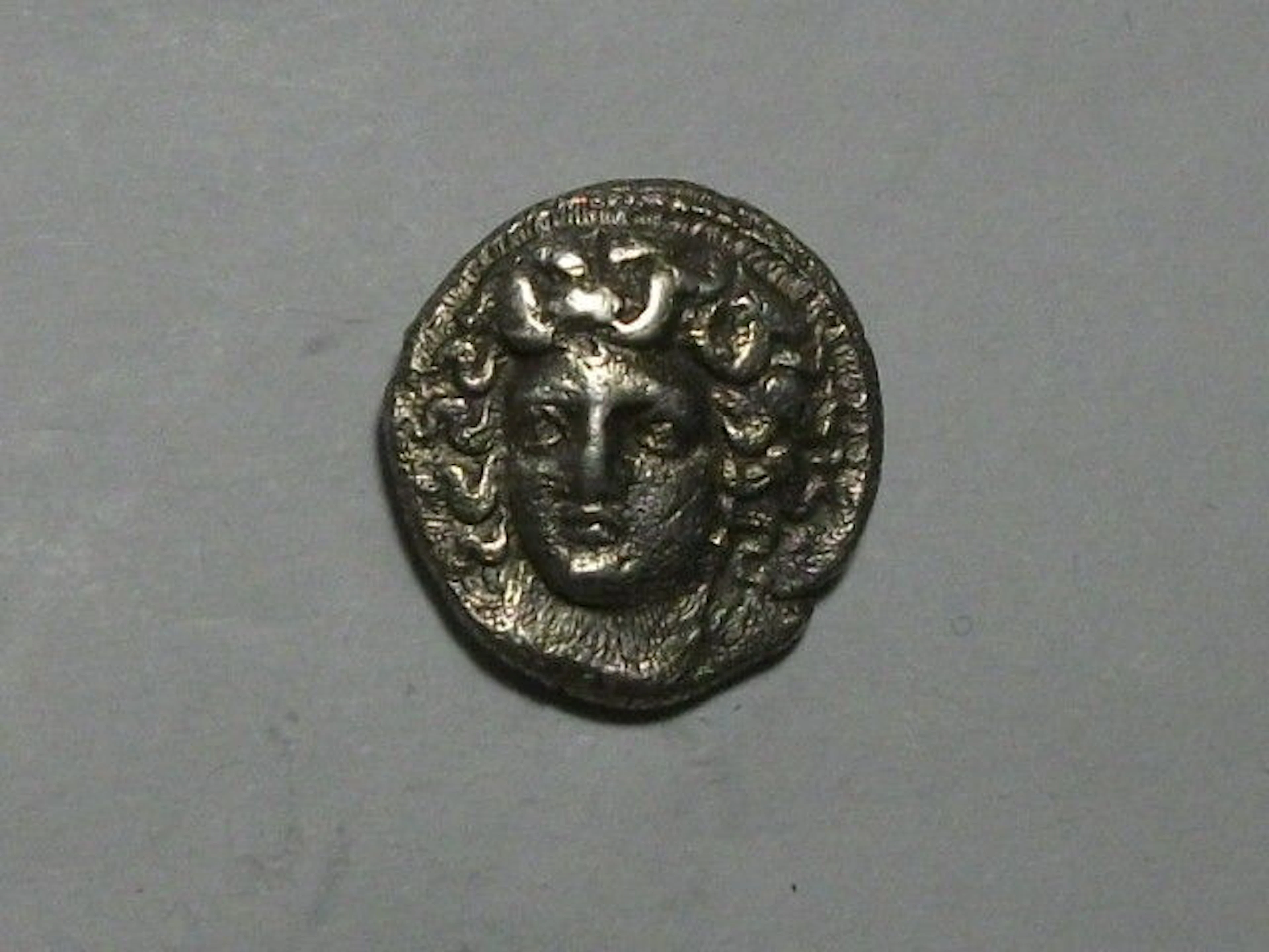 Antique Grecian coin- Thessaly, Larissa, rare Tri Hemiobol AR (circa 350 BC).