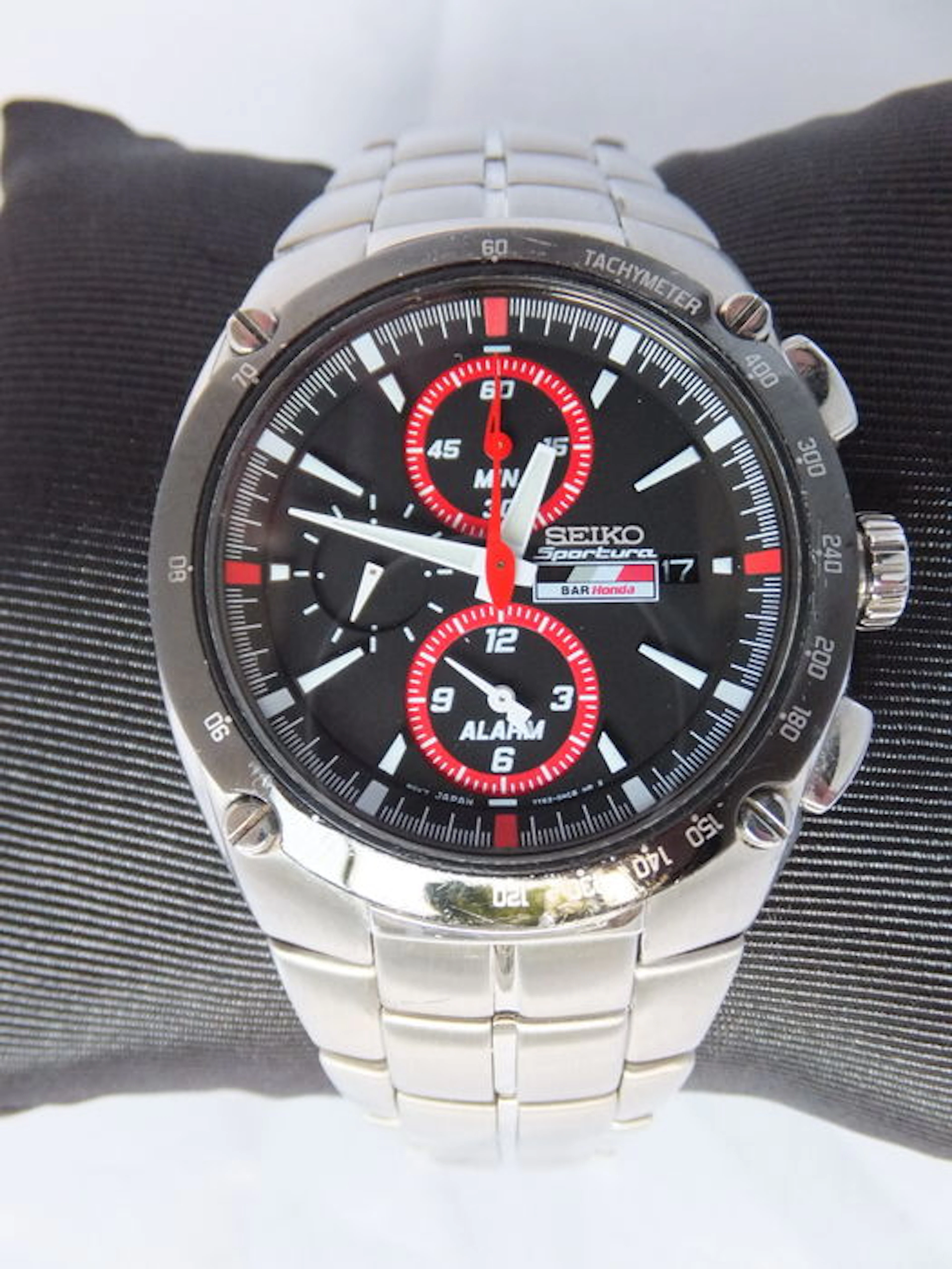 Seiko Sportura, SNA633P1 men's Alarm Chronograph watch, Special Edition "Bar Honda" 2014