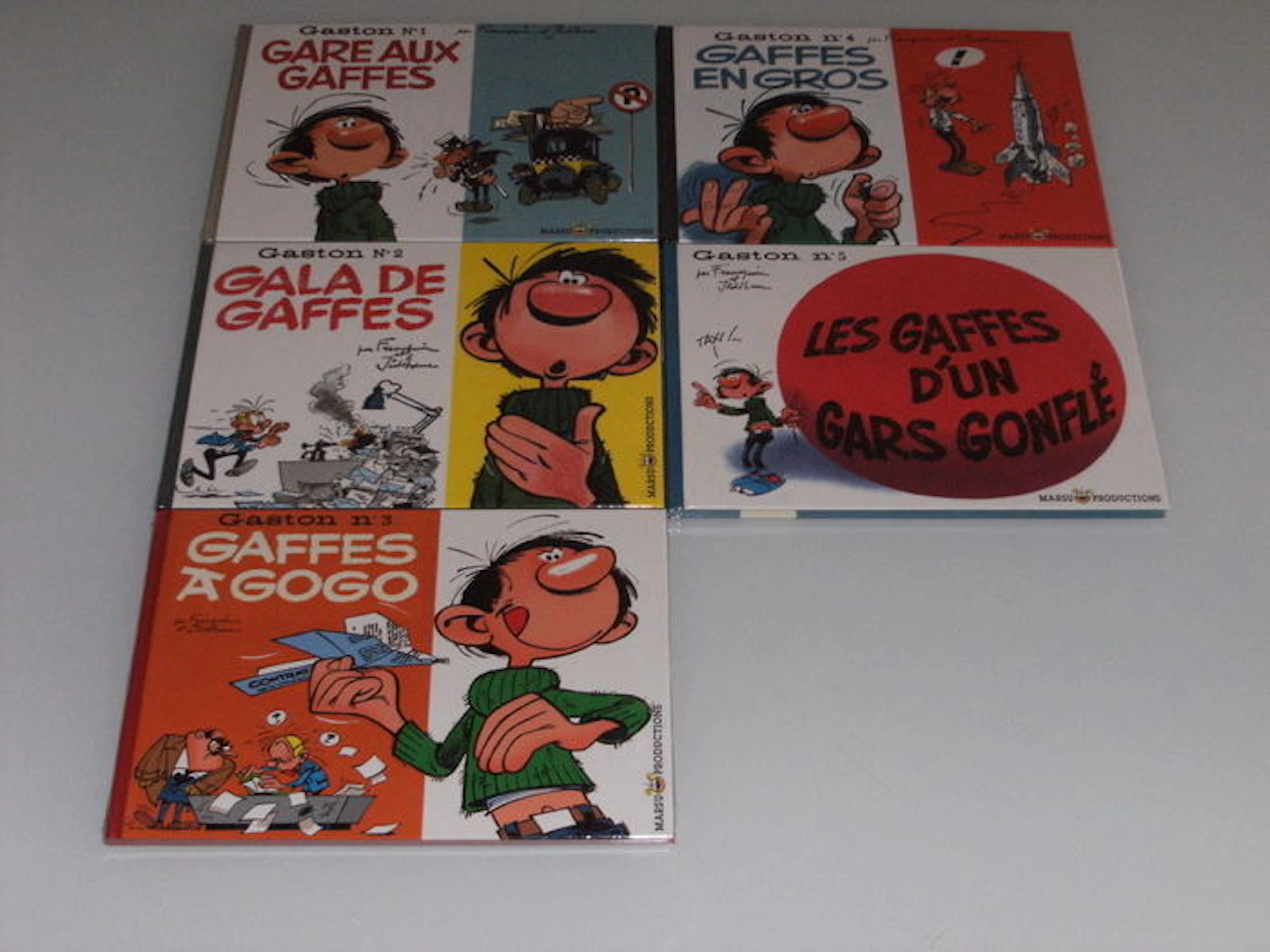 Gaston Lagaffe - Facsimiles T1 to T5 - 5x hardcover - Limited edition (2006)