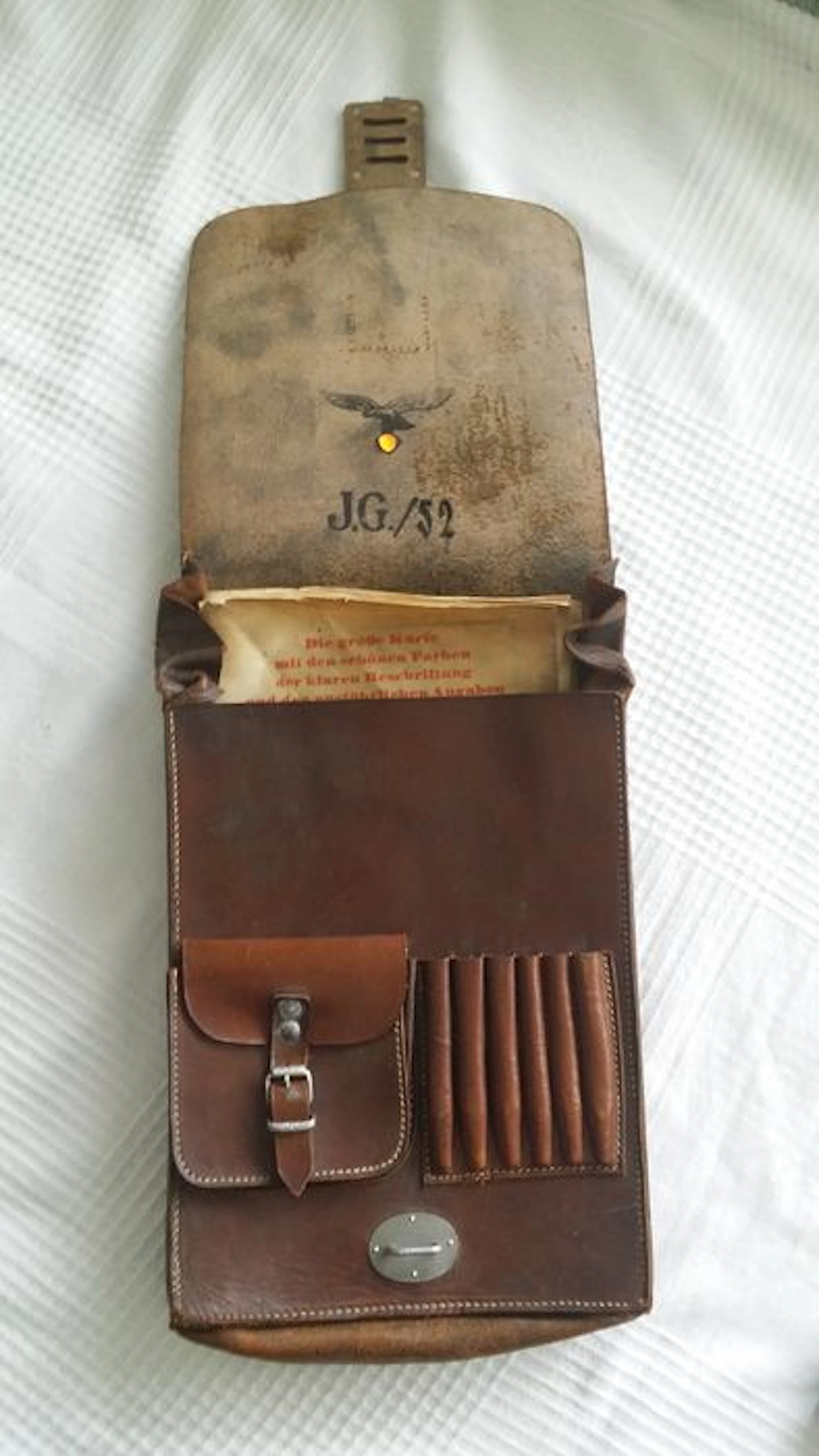 Luftwaffe chart bag 1944 with world map 1941