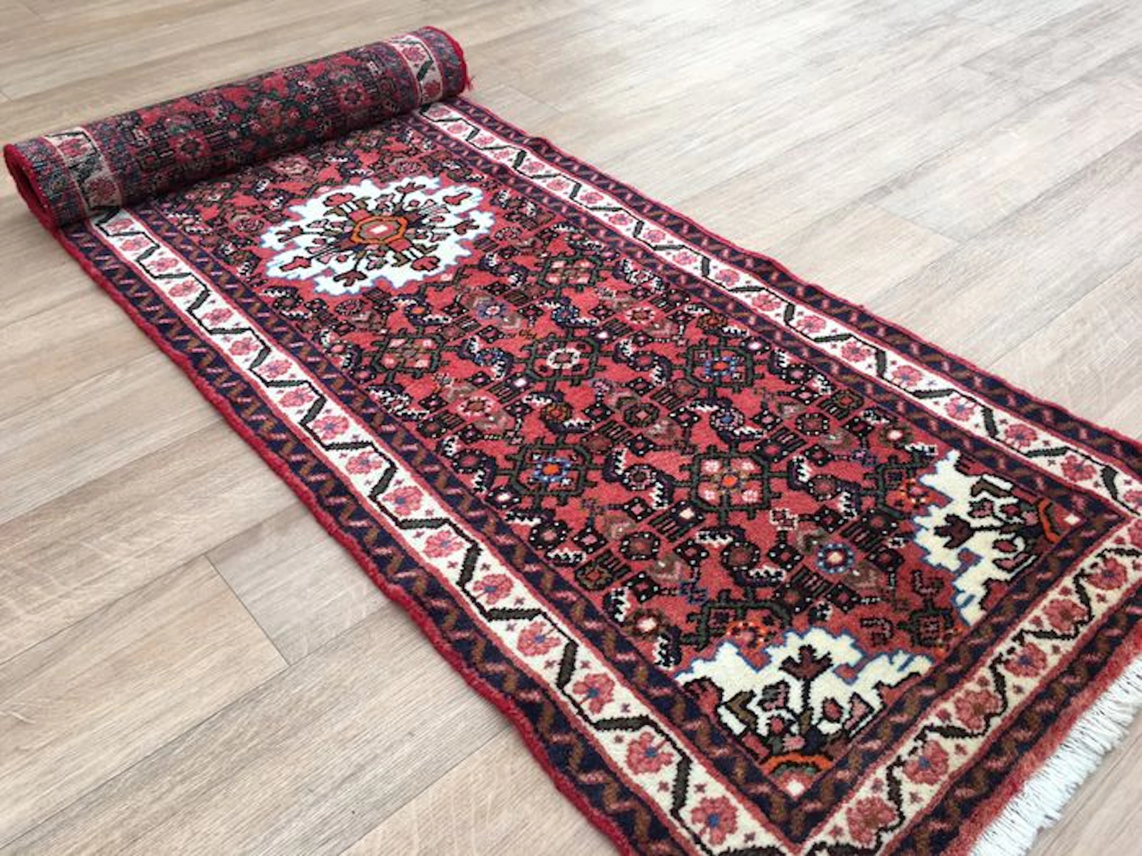 LILIHAN - HAMADAN Persische Orientteppich, Läufer - ca. 200 x 66 cm - GUTE ZUSTAND - AB 1,- €, KEIN RP