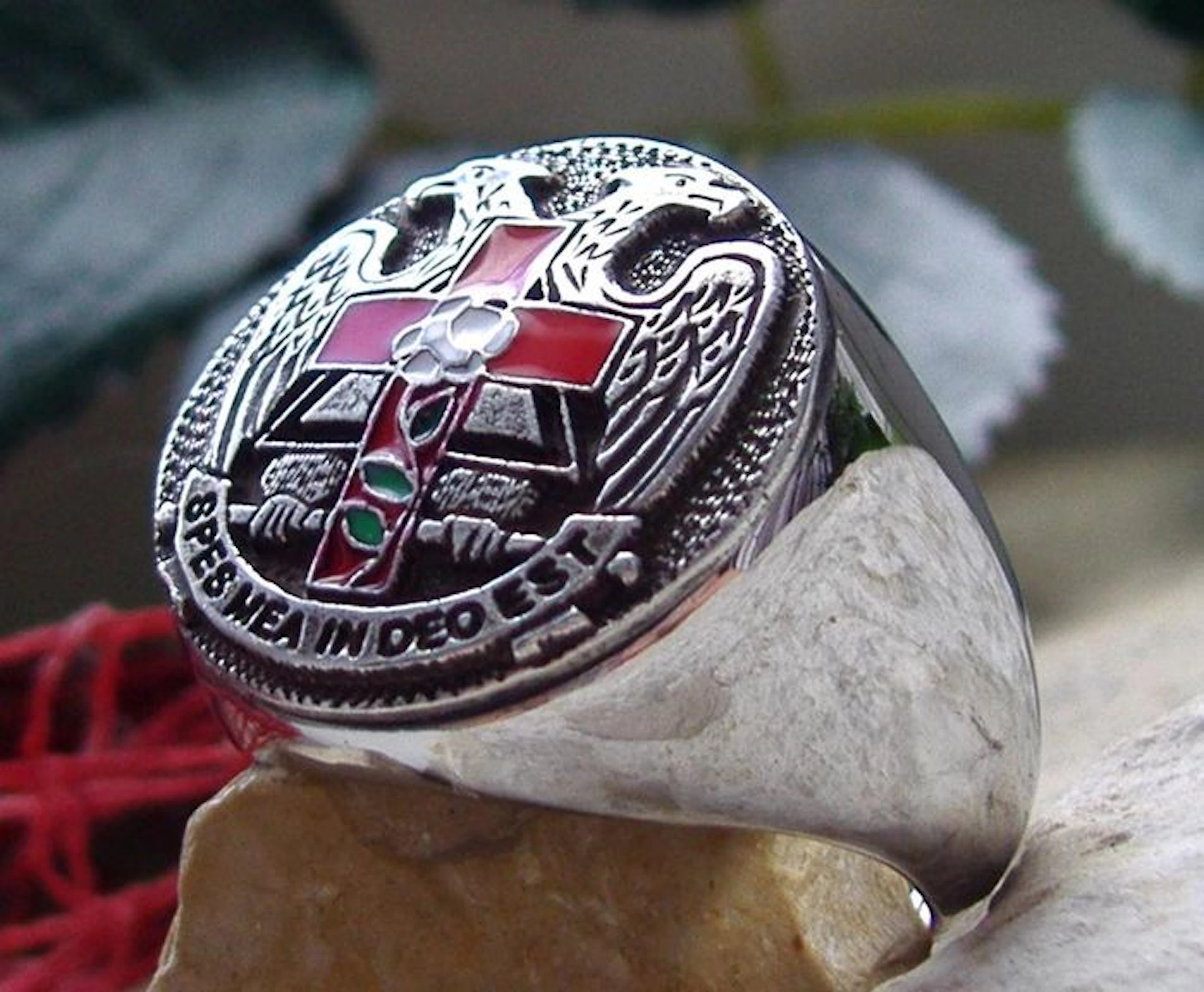 Unique Masonic Scottish Rite Ring Freimaurer degree massive Hypoallergenic 316L surgical steel Handmade 21st century bague templier templars