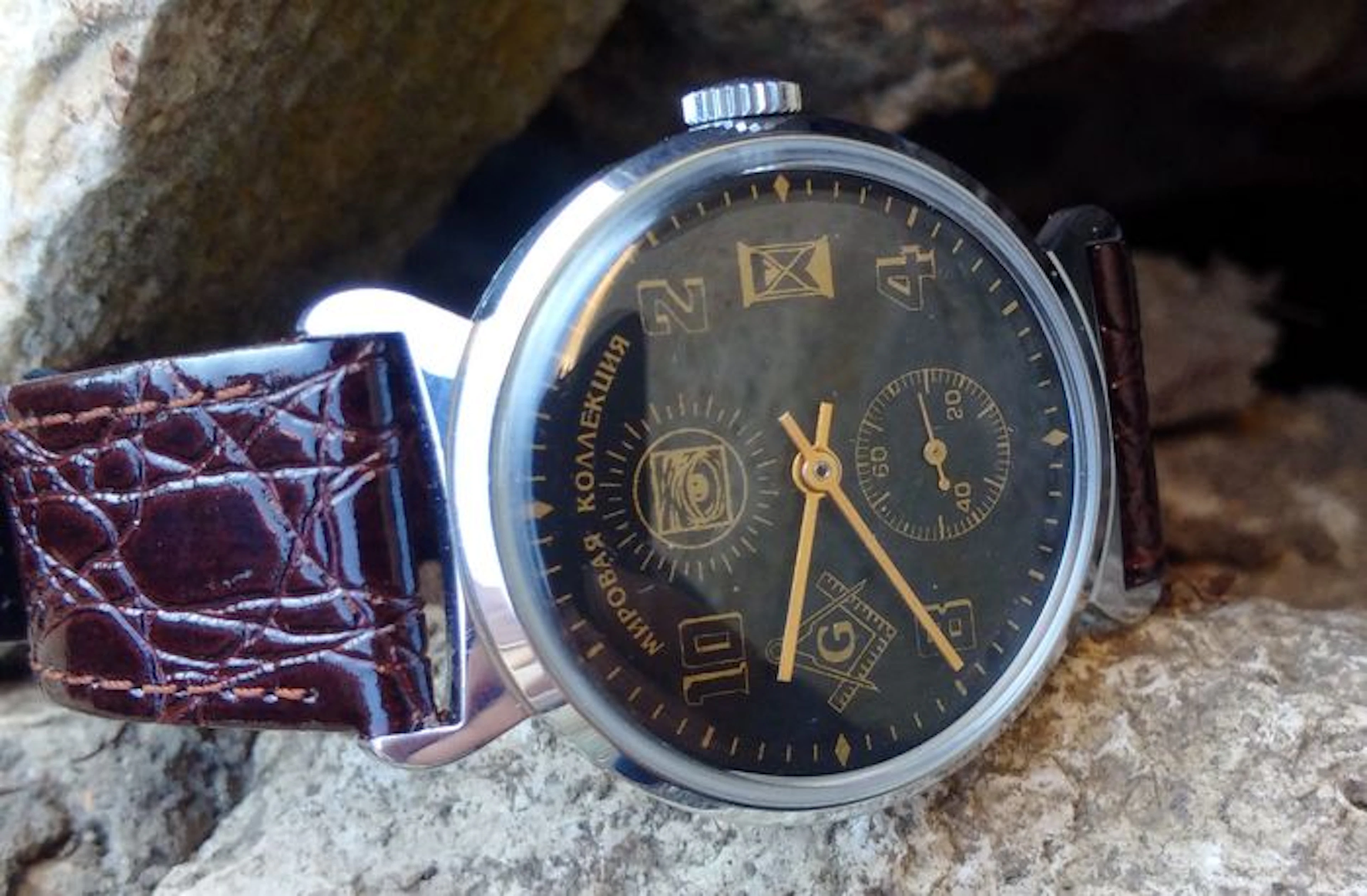 Pobeda Zim "Masonic" – watch for men – 80s