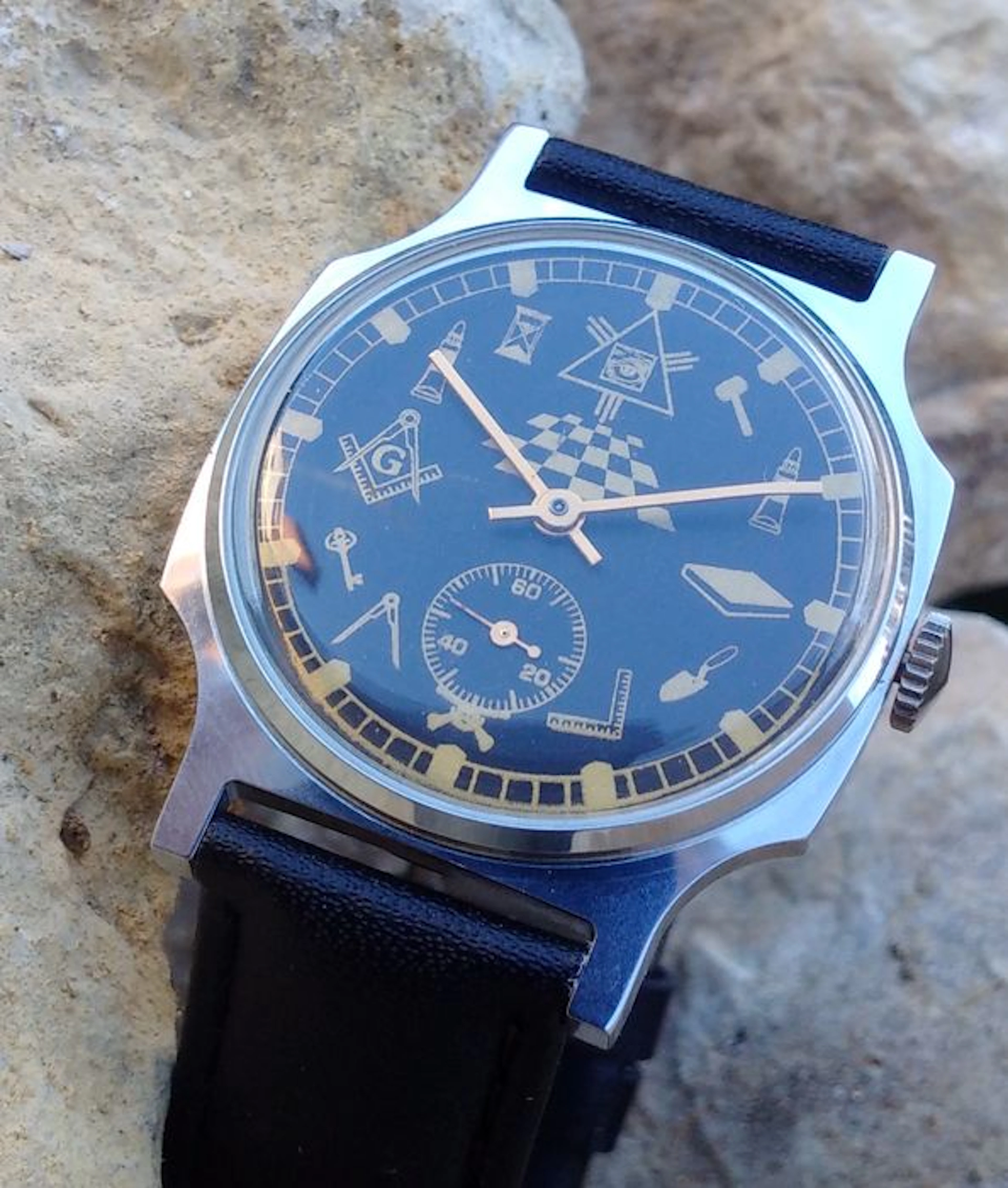 Pobeda Zim "Masonic" – watch for men – 80s