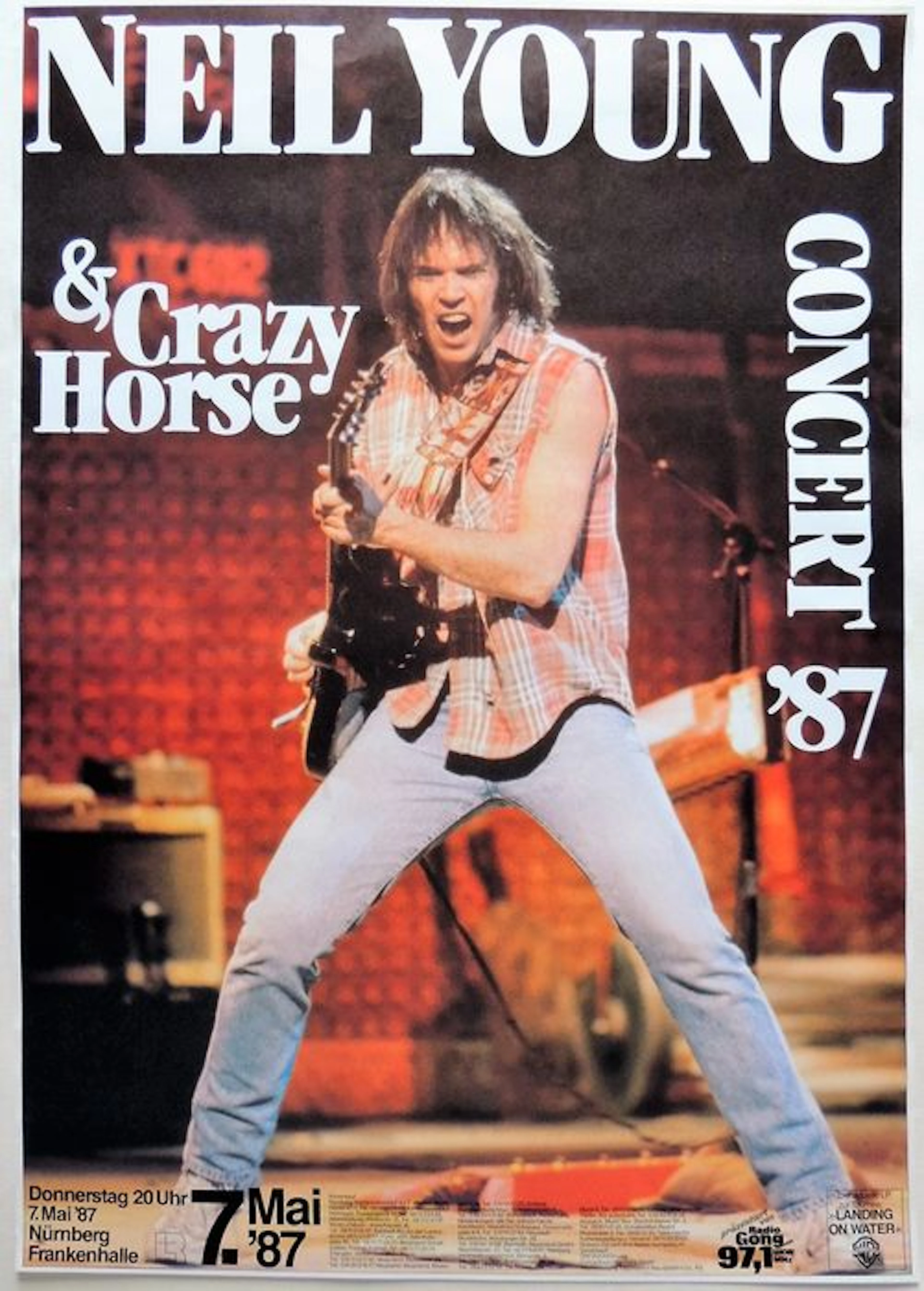 Rare original 1987 Neil Young/ Crasy Horse Concert Poster