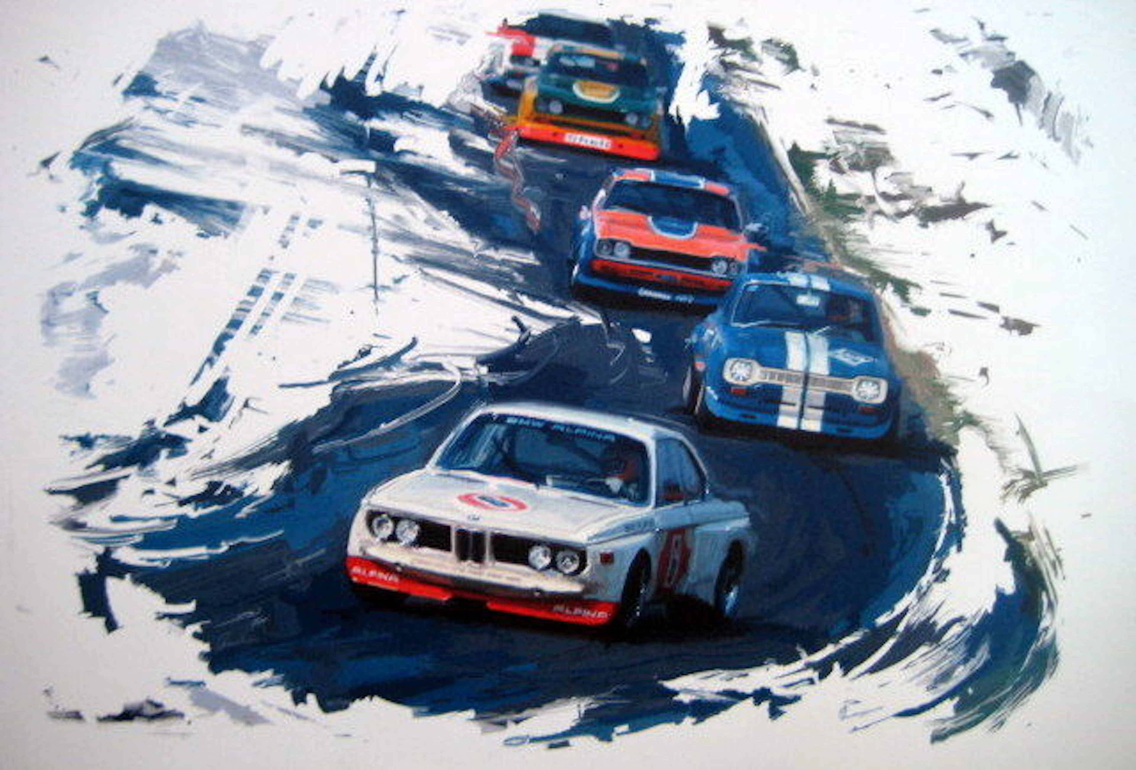 BMW Alpina CSL "Albino" - 4h of Monza European Touring Car Championship (1st Place) - Affiche Orginal Alpina