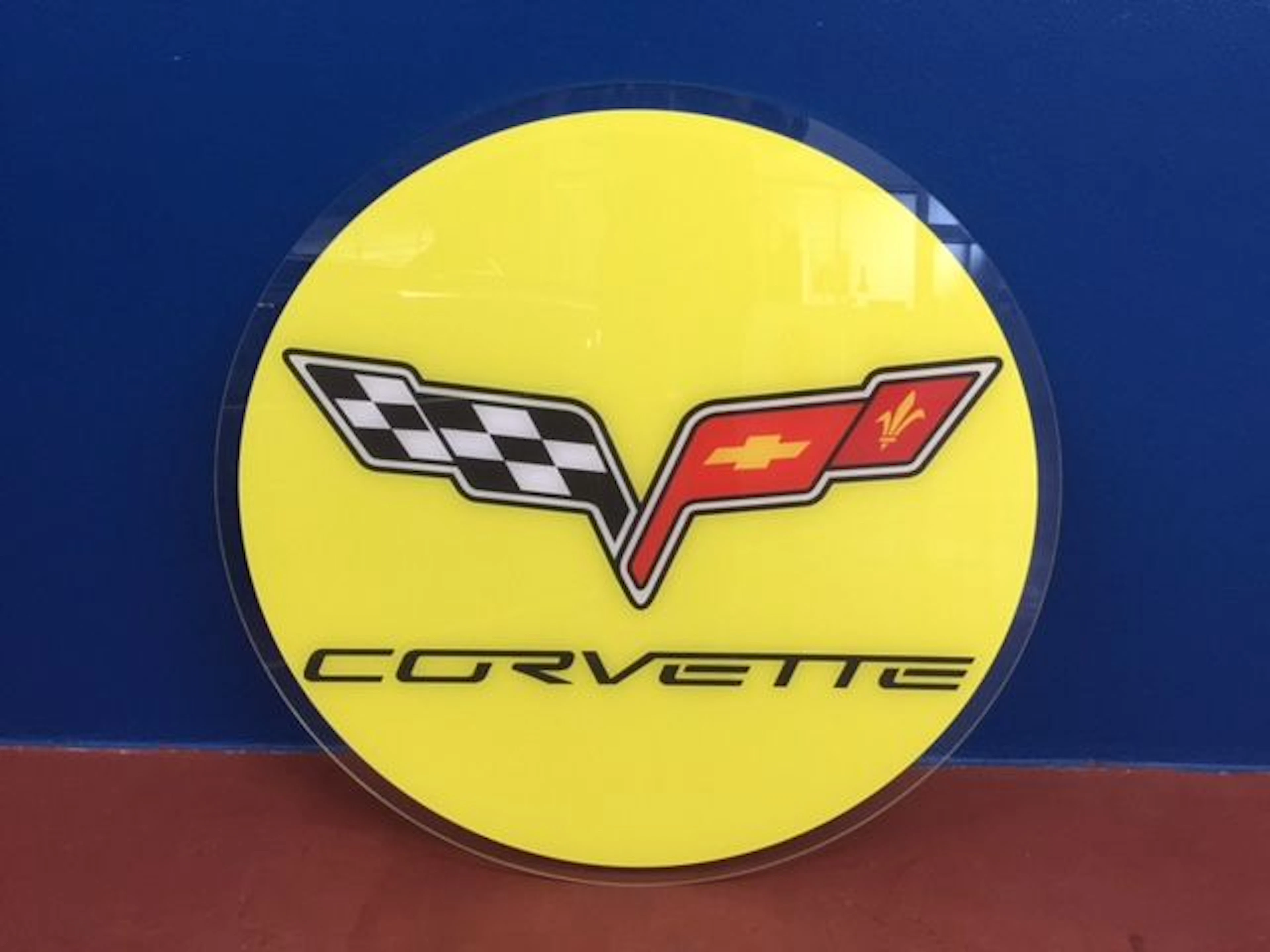 CORVETTE Plexiglass logo - 100 x 100 cm