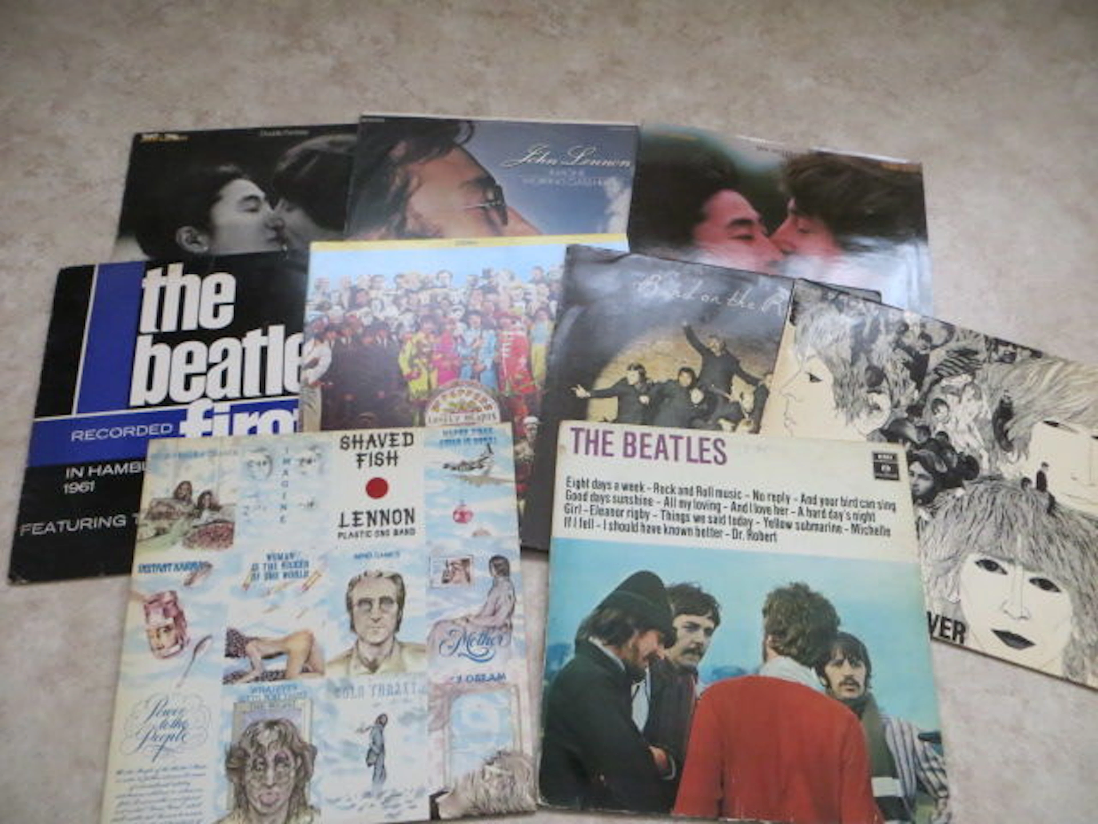 The Beatles, John Lennon, Paul McCartney - lot of eight LP's & 1 Maxi Single