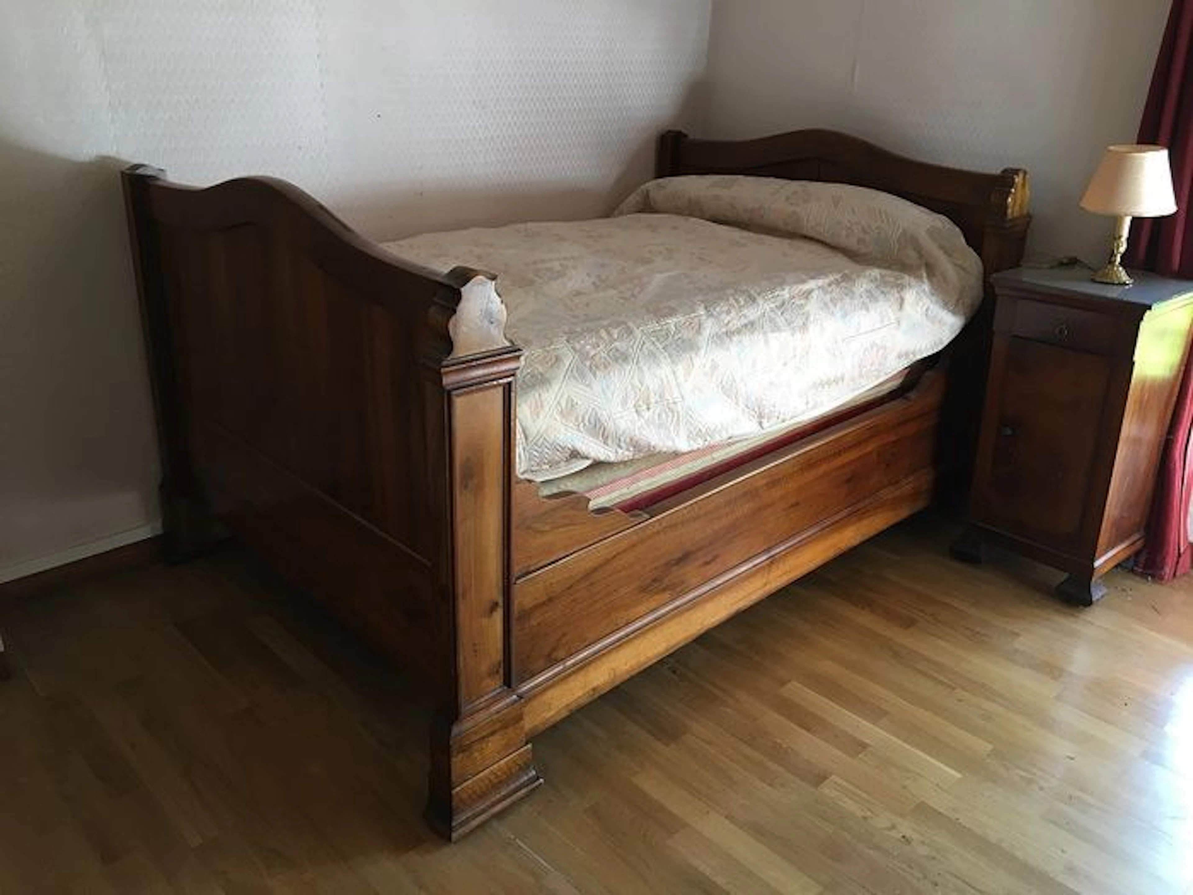 Lit de coin et chevet, France, deuxieme moitie 19ieme