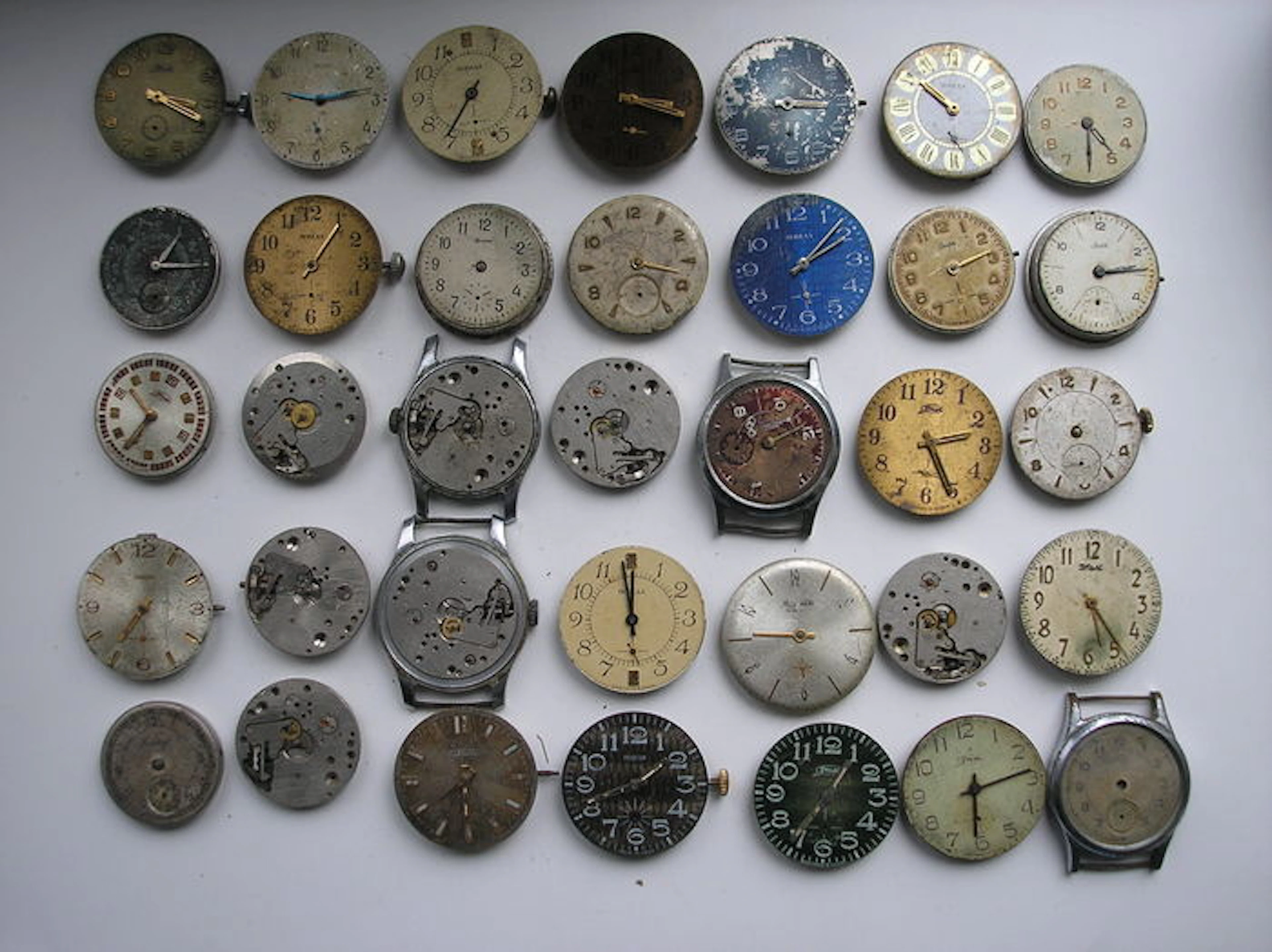Lot Of 61 Old wristwatches Zim,Pobeda USSR Not workers on spare parts (Vintage)